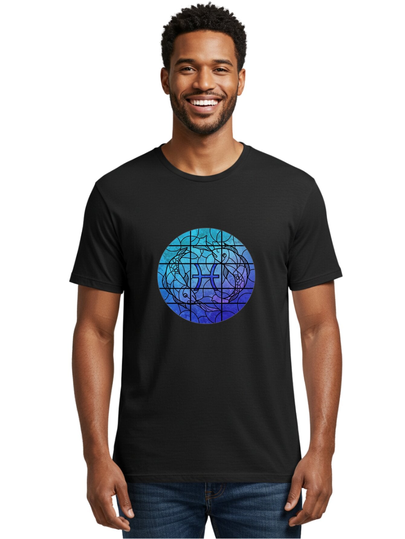 Pisces-Symbol-Stained-Glass Men'S Graphic Tee, 100% Cotton, Comfortable Casual Summer Wear, Machine Washable, Vintage Camera, Old Camera, Antique Camera, Black Camera, Classic Photography, Photography Equipment, Nostalgic Device, Film Camera, Ban153 30