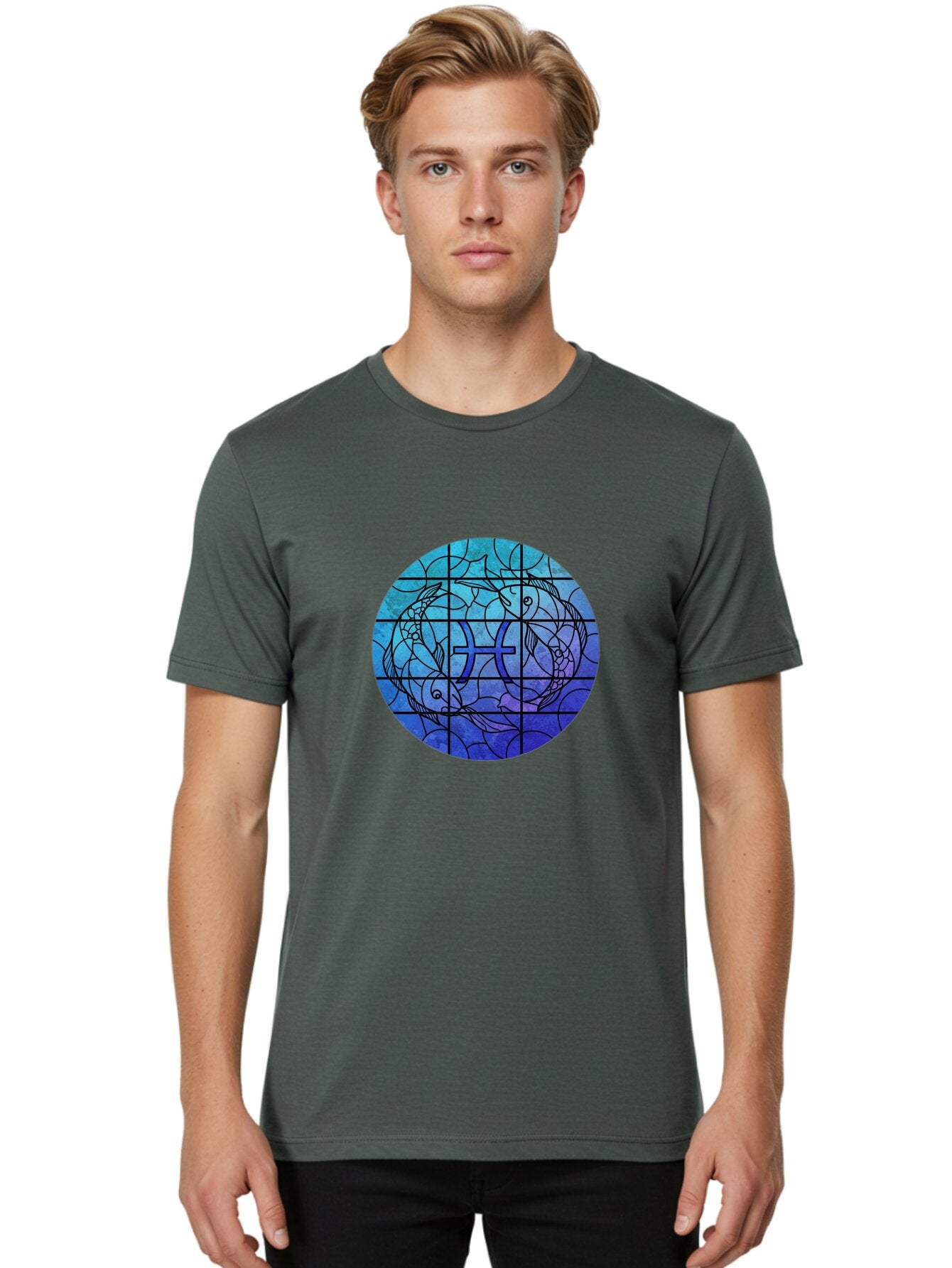 Pisces-Symbol-Stained-Glass Men'S Graphic Tee, 100% Cotton, Comfortable Casual Summer Wear, Machine Washable, Vintage Camera, Old Camera, Antique Camera, Black Camera, Classic Photography, Photography Equipment, Nostalgic Device, Film Camera, Ban153 22