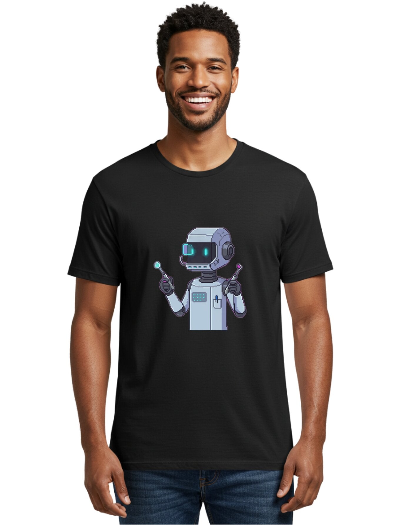 Pixel-Robot Men'S Graphic Tee, 100% Cotton, Comfortable Casual Summer Wear, Machine Washable, Vintage Camera, Old Camera, Antique Camera, Black Camera, Classic Photography, Photography Equipment, Nostalgic Device, Film Camera, Camera Art Ban164 22