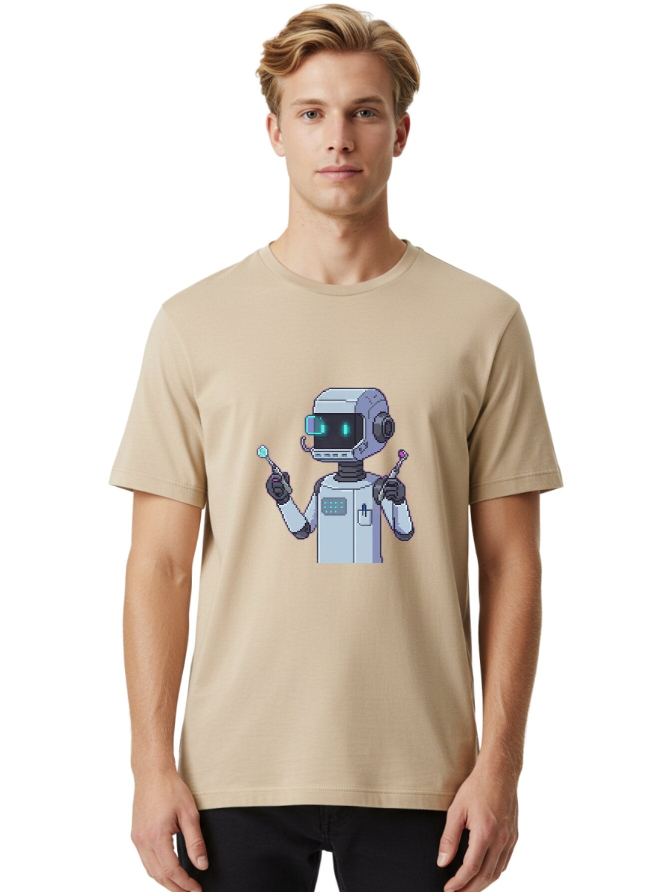 Pixel-Robot Men'S Graphic Tee, 100% Cotton, Comfortable Casual Summer Wear, Machine Washable, Vintage Camera, Old Camera, Antique Camera, Black Camera, Classic Photography, Photography Equipment, Nostalgic Device, Film Camera, Camera Art Ban164 23