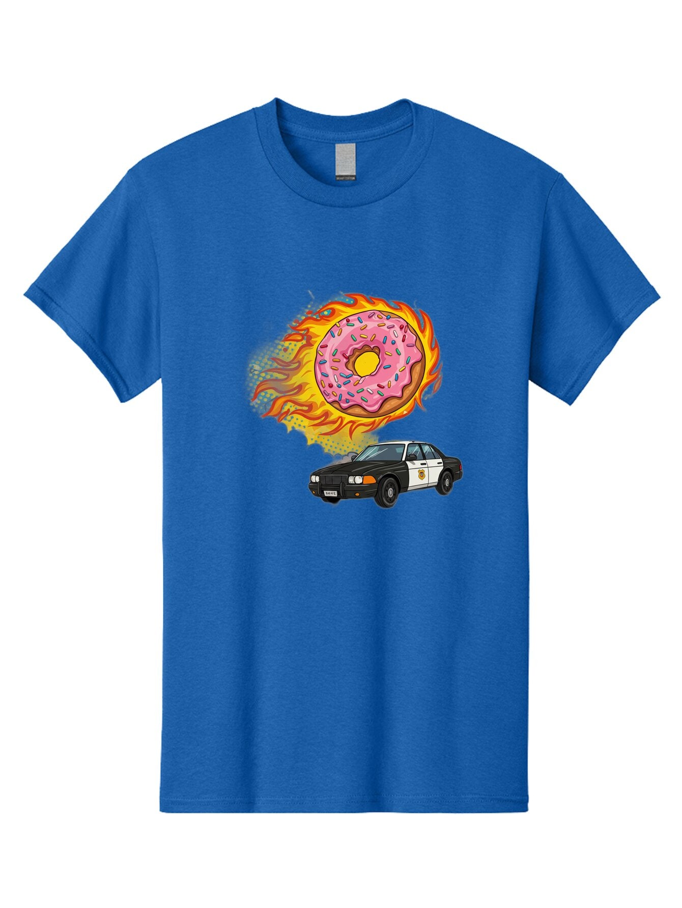 Police-Car-Donut Men'S Graphic Tee, 100% Cotton, Comfortable Casual Summer Wear, Machine Washable, Vintage Camera, Old Camera, Antique Camera, Black Camera, Classic Photography, Photography Equipment, Nostalgic Device, Film Camera, Camera Art Ban177 11
