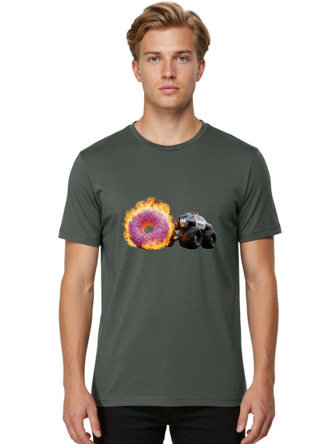 Police Men'S Graphic Tee, 100% Cotton, Comfortable Casual Summer Wear, Machine Washable, Vintage Camera, Old Camera, Antique Camera, Black Camera, Classic Photography, Photography Equipment, Nostalgic Device, Film Camera, Camera Art Ban178 22