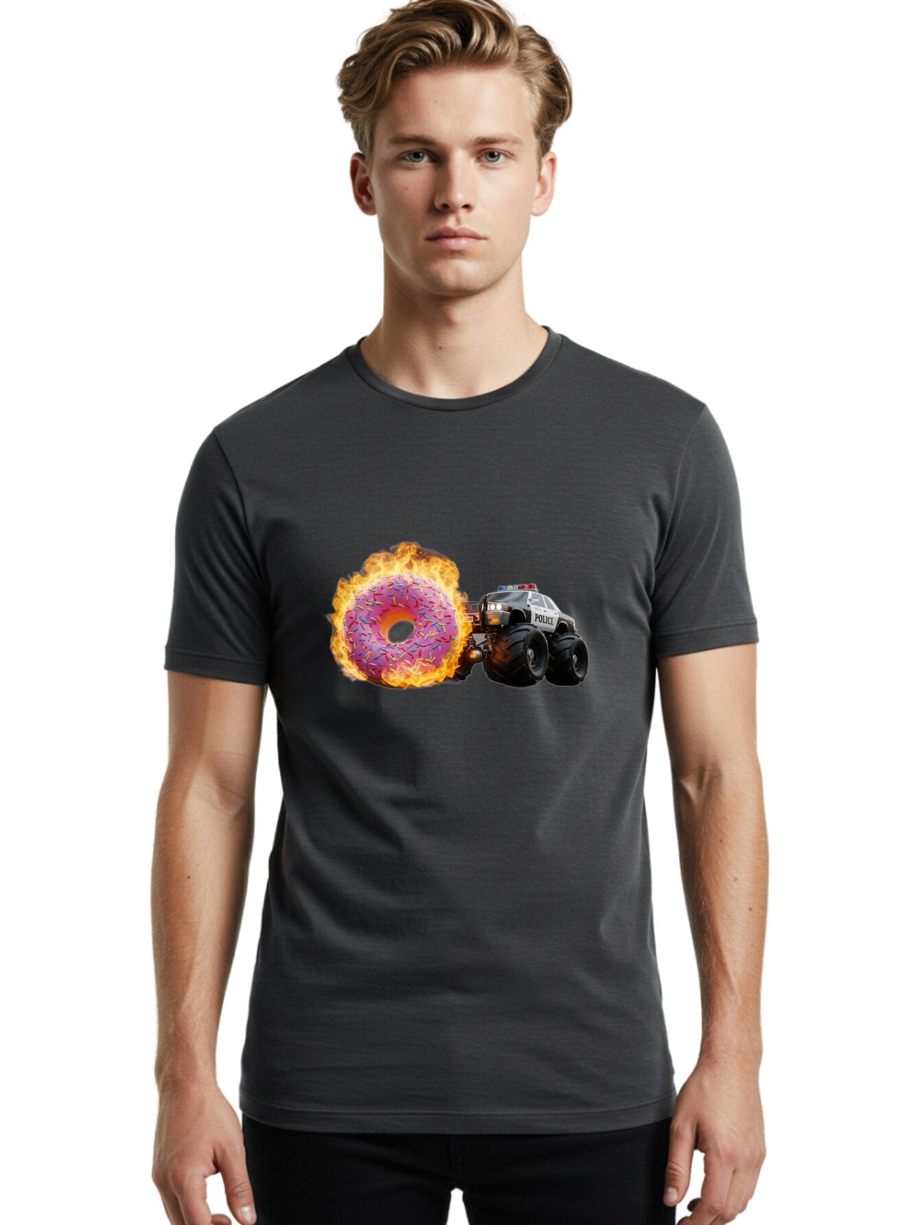 Police Men'S Graphic Tee, 100% Cotton, Comfortable Casual Summer Wear, Machine Washable, Vintage Camera, Old Camera, Antique Camera, Black Camera, Classic Photography, Photography Equipment, Nostalgic Device, Film Camera, Camera Art Ban178 23