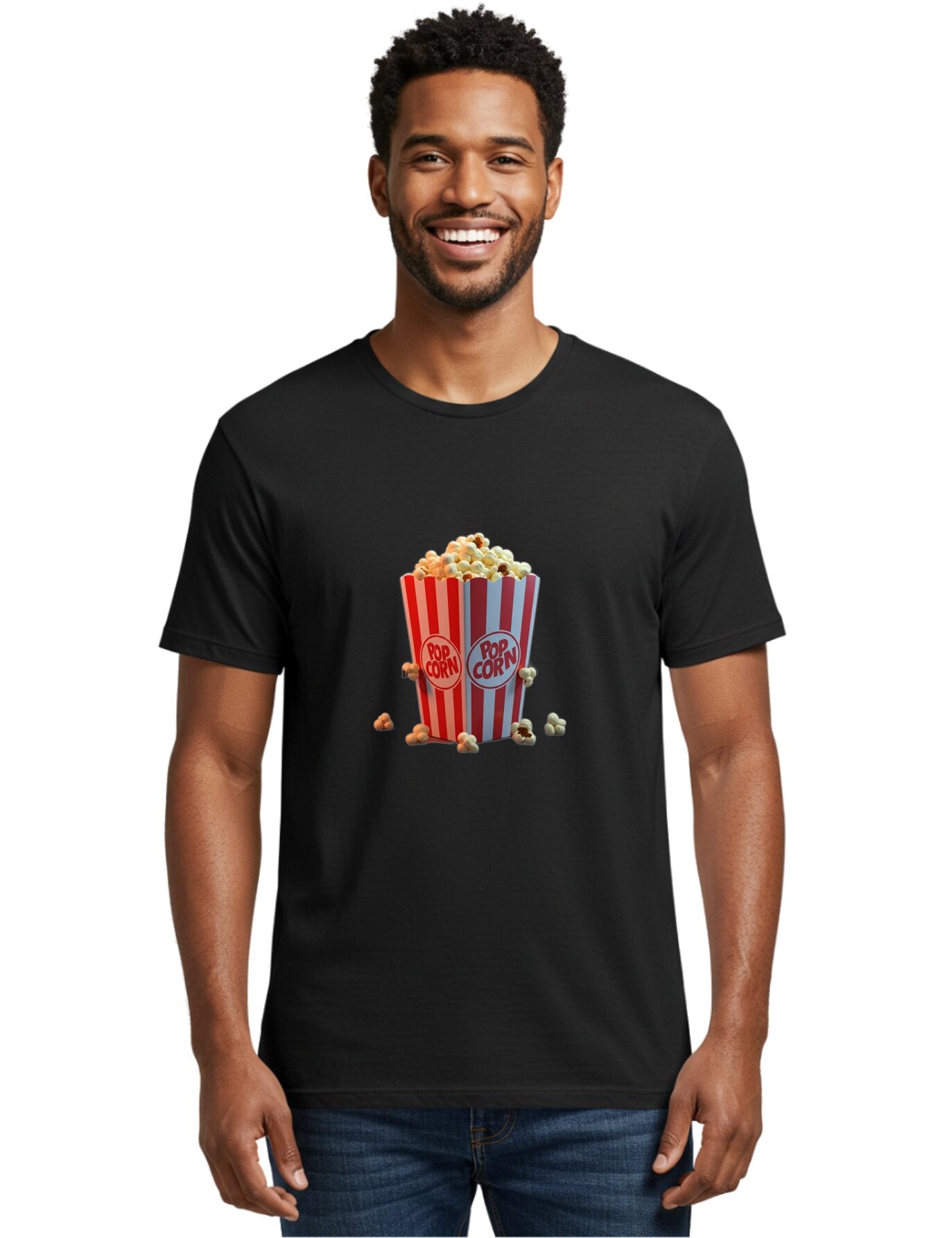 Pop-Corn-3 Men'S Graphic Tee, 100% Cotton, Comfortable Casual Summer Wear, Machine Washable, Vintage Camera, Old Camera, Antique Camera, Black Camera, Classic Photography, Photography Equipment, Nostalgic Device, Film Camera, Camera Art Ban185 20
