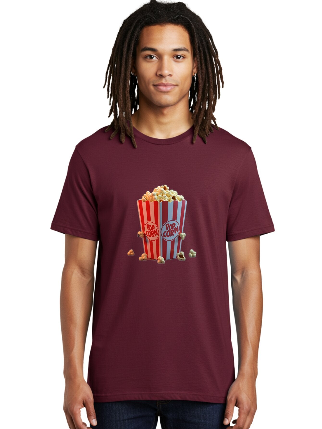 Pop-Corn-3 Men'S Graphic Tee, 100% Cotton, Comfortable Casual Summer Wear, Machine Washable, Vintage Camera, Old Camera, Antique Camera, Black Camera, Classic Photography, Photography Equipment, Nostalgic Device, Film Camera, Camera Art Ban185 30