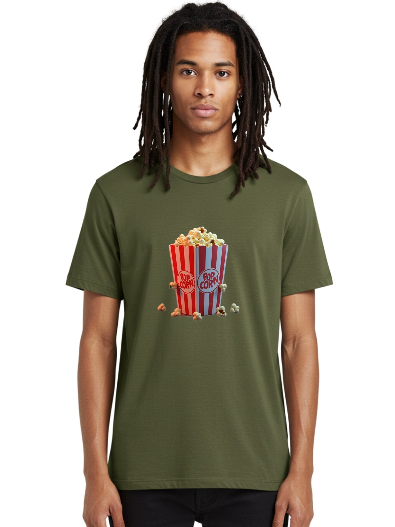 Pop-Corn-3 Men'S Graphic Tee, 100% Cotton, Comfortable Casual Summer Wear, Machine Washable, Vintage Camera, Old Camera, Antique Camera, Black Camera, Classic Photography, Photography Equipment, Nostalgic Device, Film Camera, Camera Art Ban185 25