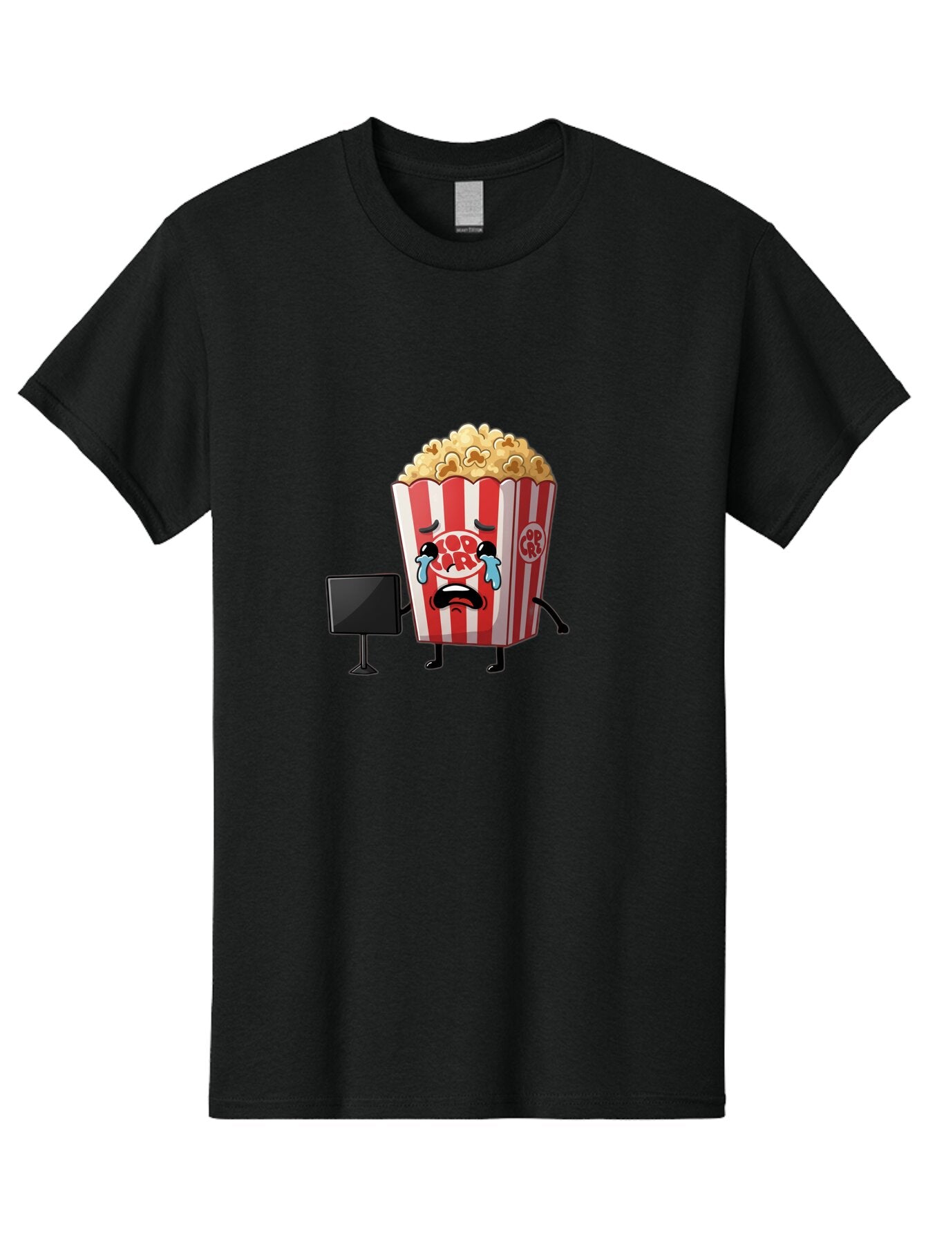 Pop-Corn-4 Men'S Graphic Tee, 100% Cotton, Comfortable Casual Summer Wear, Machine Washable, Vintage Camera, Old Camera, Antique Camera, Black Camera, Classic Photography, Photography Equipment, Nostalgic Device, Film Camera, Camera Art Ban186 3