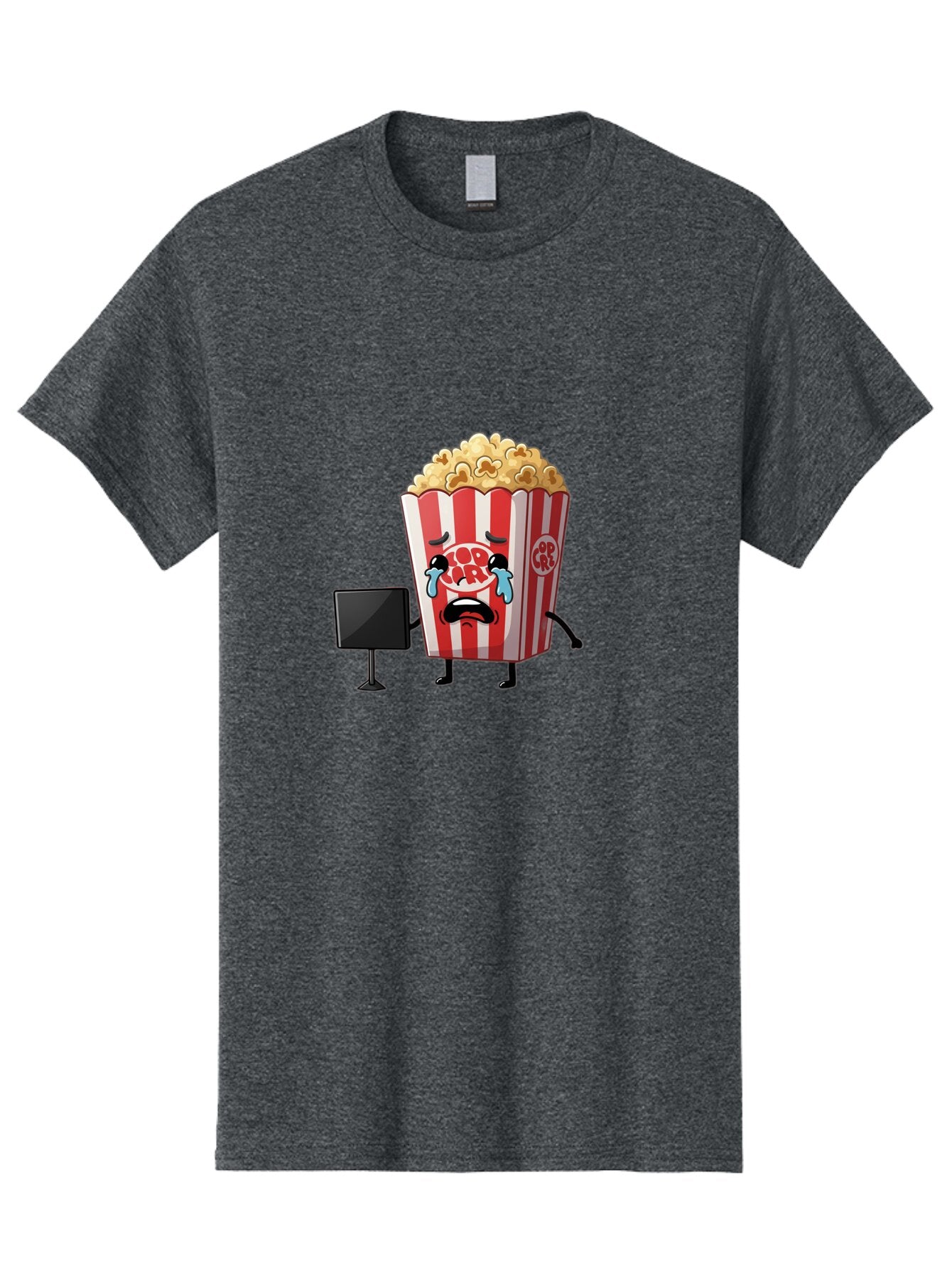 Pop-Corn-4 Men'S Graphic Tee, 100% Cotton, Comfortable Casual Summer Wear, Machine Washable, Vintage Camera, Old Camera, Antique Camera, Black Camera, Classic Photography, Photography Equipment, Nostalgic Device, Film Camera, Camera Art Ban186