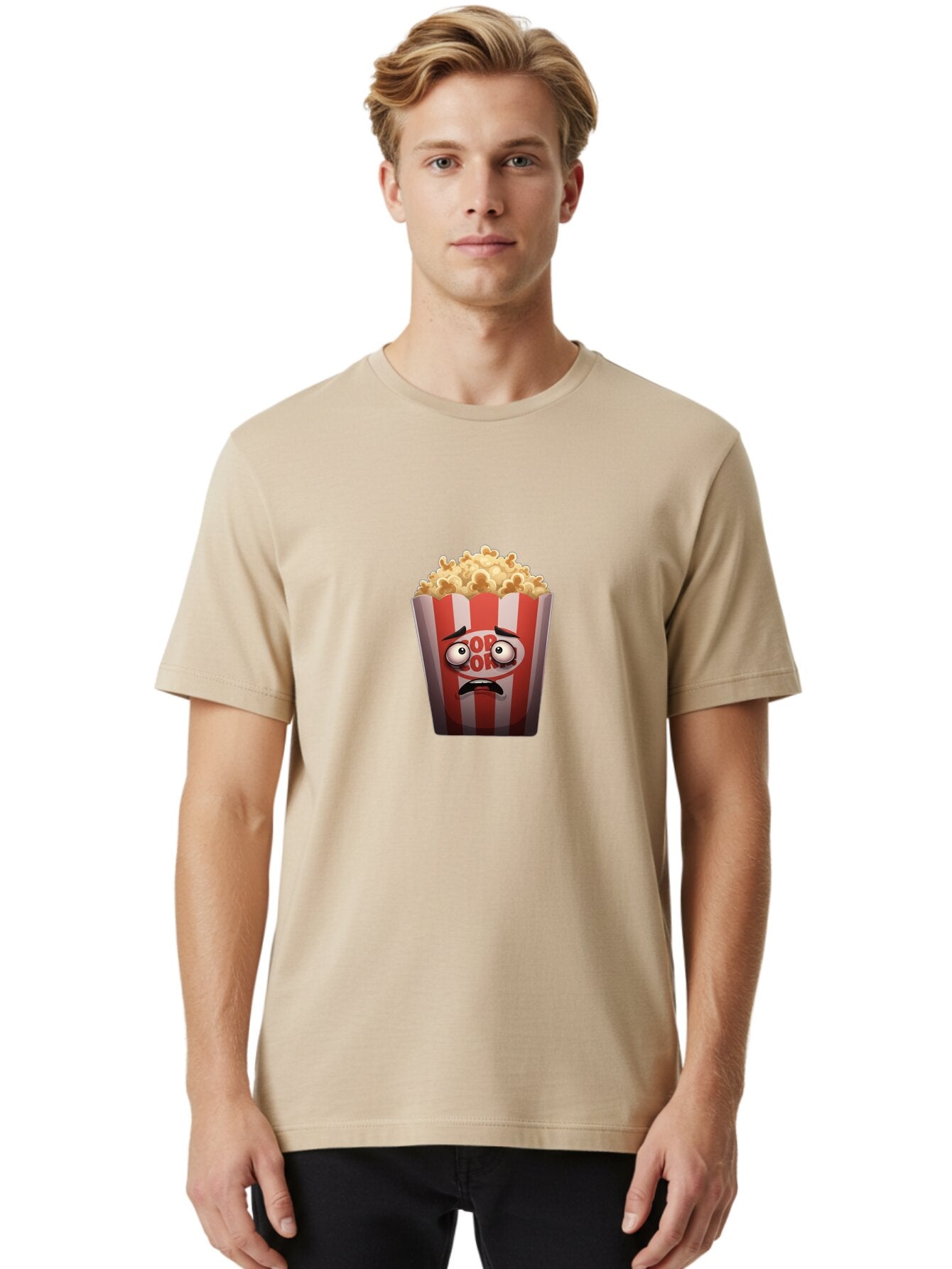 Popcorn-1 Men'S Graphic Tee, 100% Cotton, Comfortable Casual Summer Wear, Machine Washable, Vintage Camera, Old Camera, Antique Camera, Black Camera, Classic Photography, Photography Equipment, Nostalgic Device, Film Camera, Camera Art Ban189 27