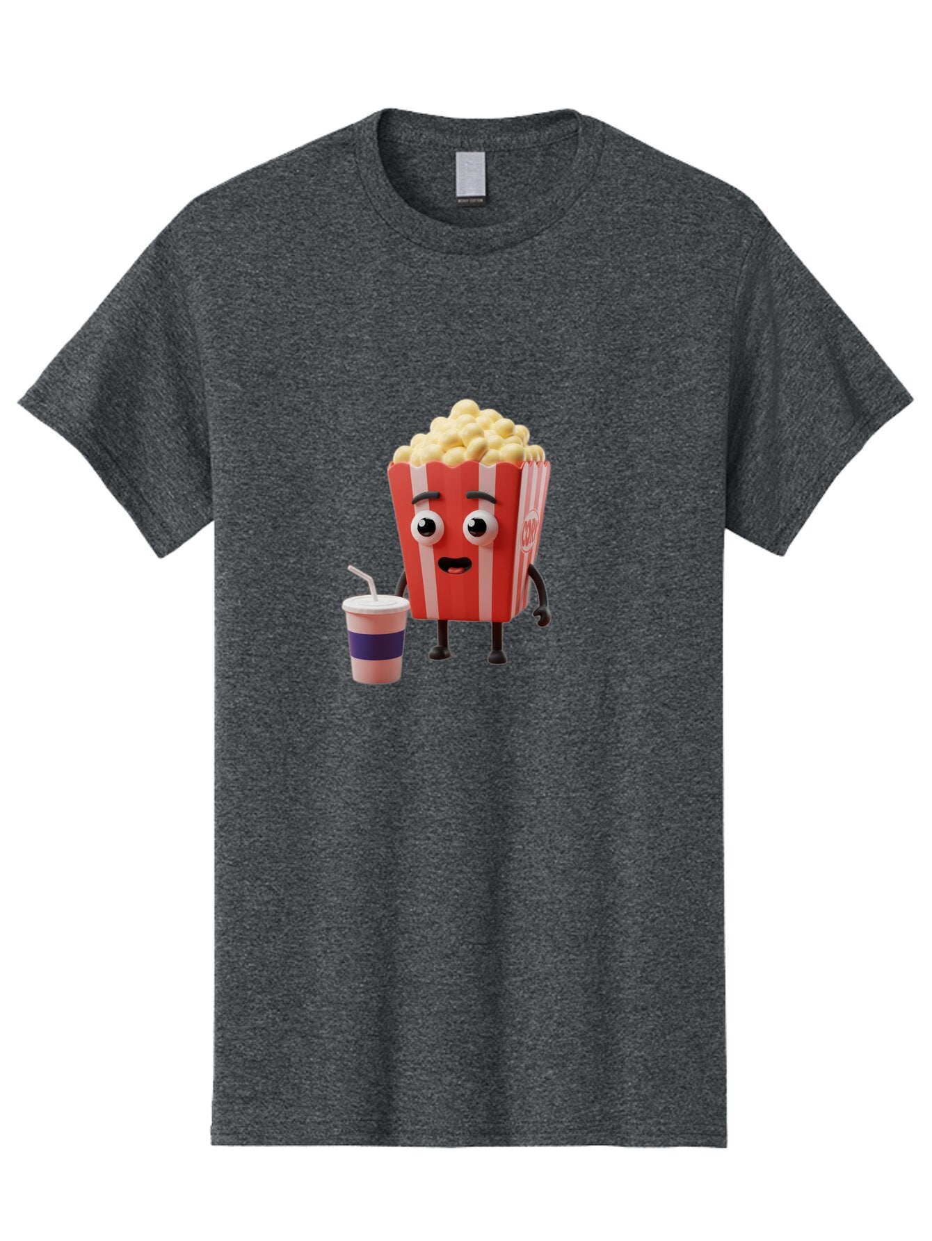 Popcorn Men'S Graphic Tee, 100% Cotton, Comfortable Casual Summer Wear, Machine Washable, Vintage Camera, Old Camera, Antique Camera, Black Camera, Classic Photography, Photography Equipment, Nostalgic Device, Film Camera, Camera Art Ban192 7