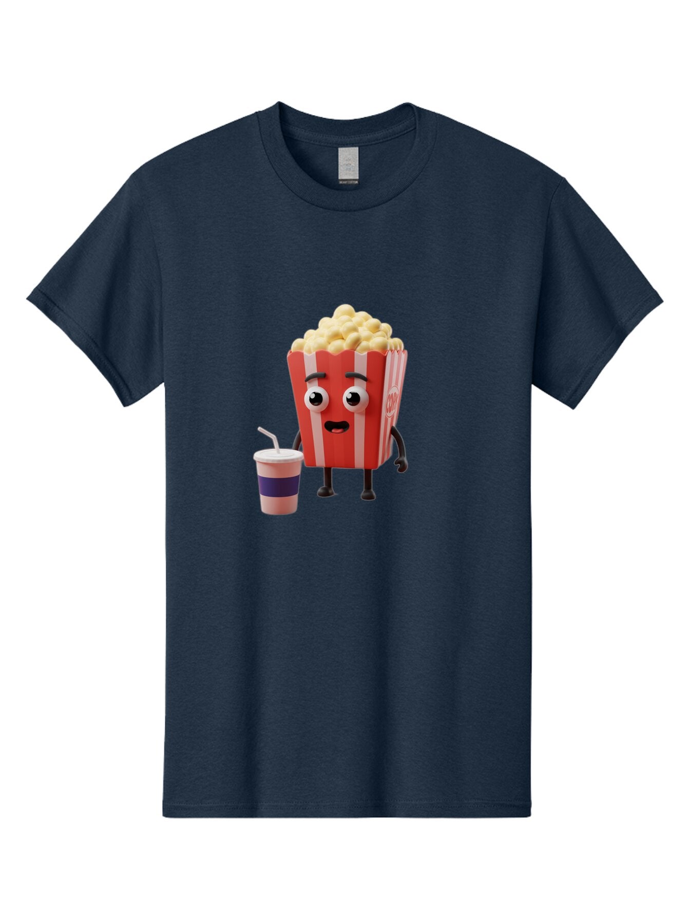 Popcorn Men'S Graphic Tee, 100% Cotton, Comfortable Casual Summer Wear, Machine Washable, Vintage Camera, Old Camera, Antique Camera, Black Camera, Classic Photography, Photography Equipment, Nostalgic Device, Film Camera, Camera Art Ban192