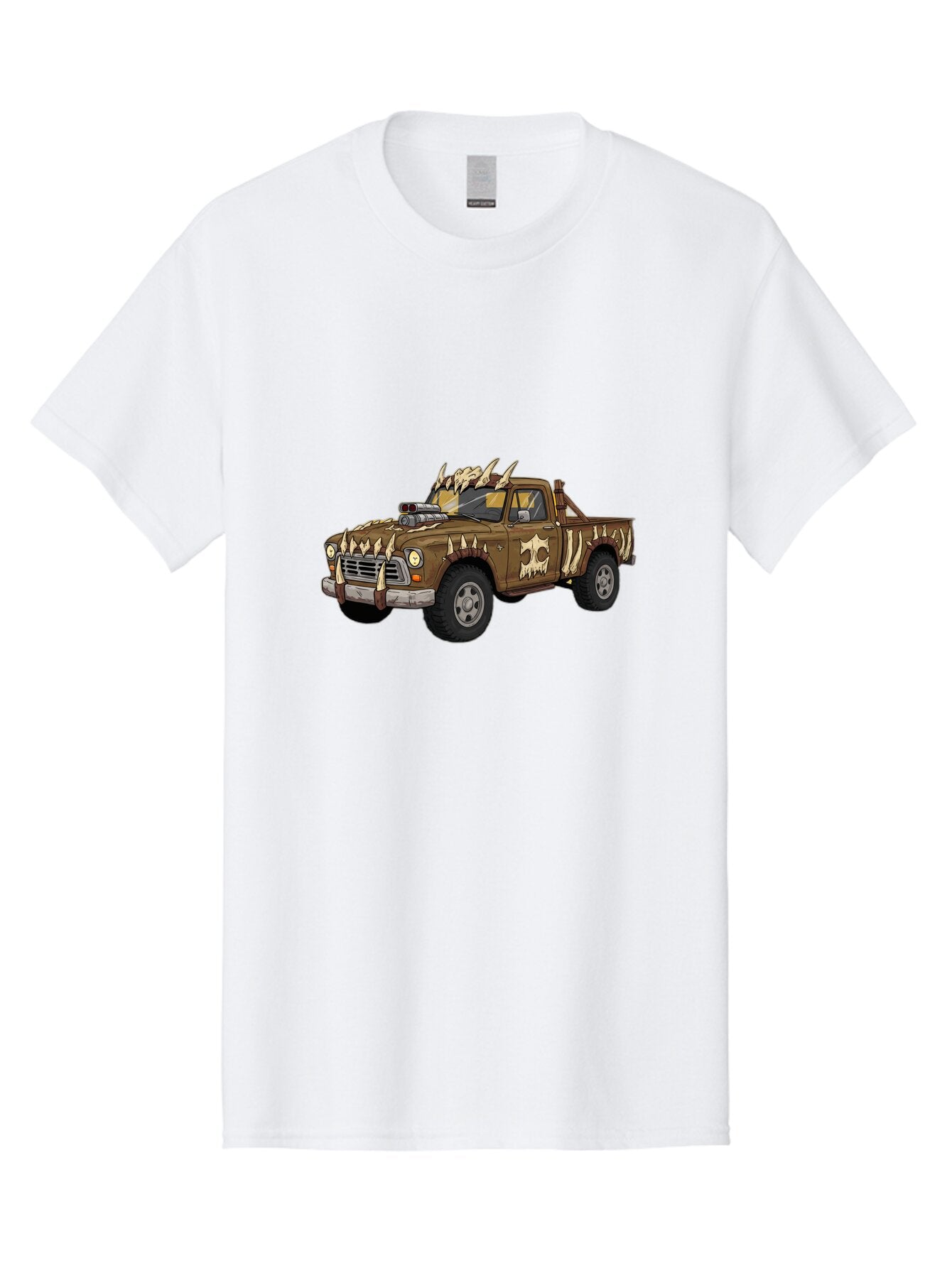 Post-Apocalyptic-Pickup-Truck Men'S Graphic Tee, 100% Cotton, Comfortable Casual Summer Wear, Machine Washable, Vintage Camera, Old Camera, Antique Camera, Black Camera, Classic Photography, Photography Equipment, Nostalgic Device, Ban195 5