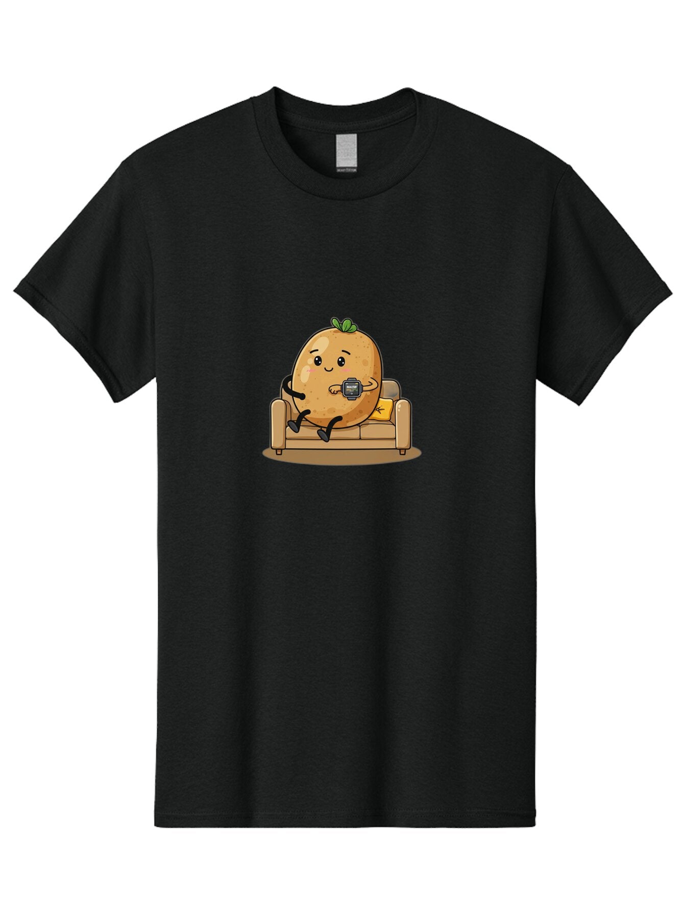 Potato-On-Couch-1 Men'S Graphic Tee, 100% Cotton, Comfortable Casual Summer Wear, Machine Washable, Vintage Camera, Old Camera, Antique Camera, Black Camera, Classic Photography, Photography Equipment, Nostalgic Device, Film Camera, Camera Art Ban196 10