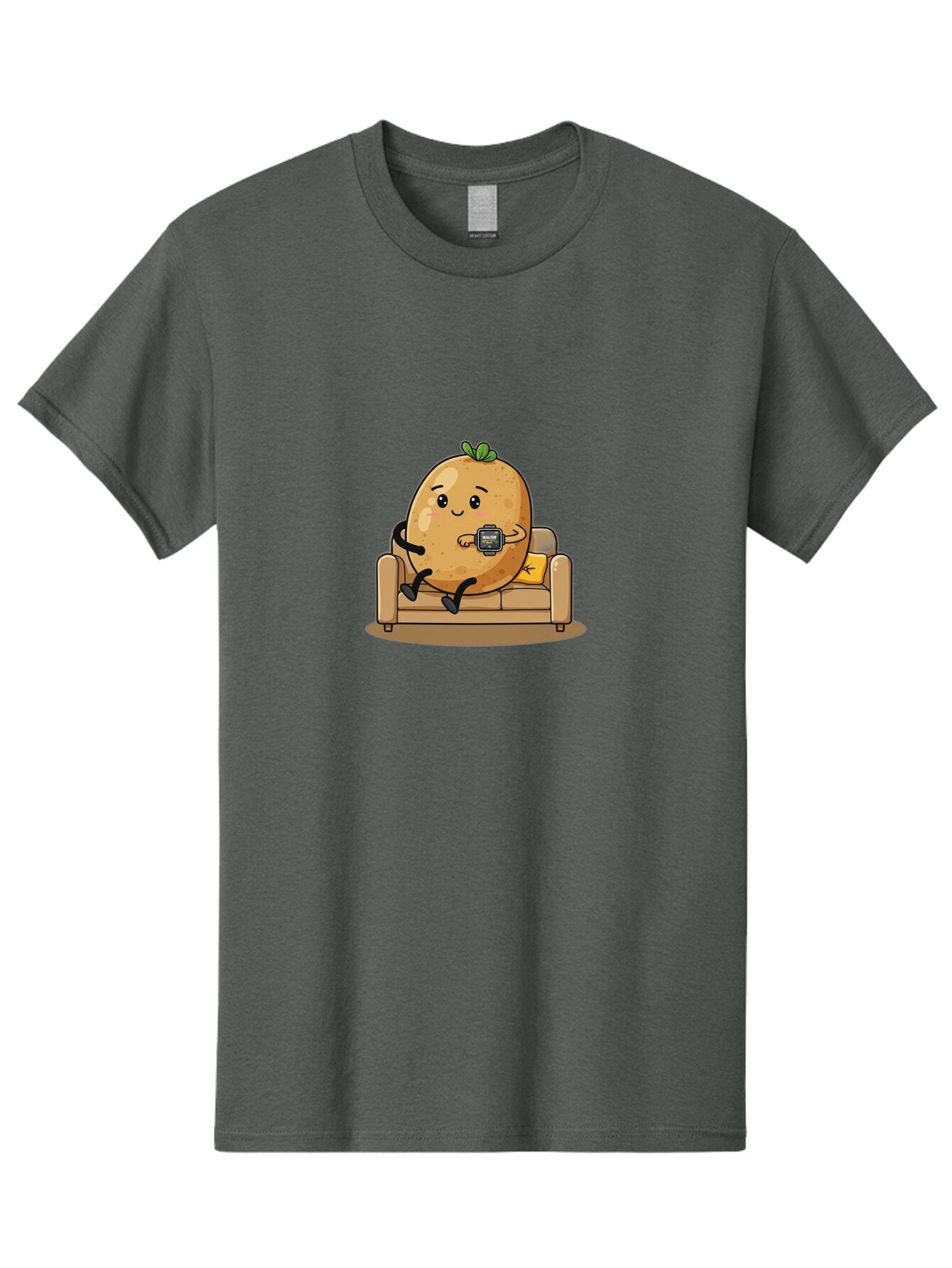 Potato-On-Couch-1 Men'S Graphic Tee, 100% Cotton, Comfortable Casual Summer Wear, Machine Washable, Vintage Camera, Old Camera, Antique Camera, Black Camera, Classic Photography, Photography Equipment, Nostalgic Device, Film Camera, Camera Art Ban196