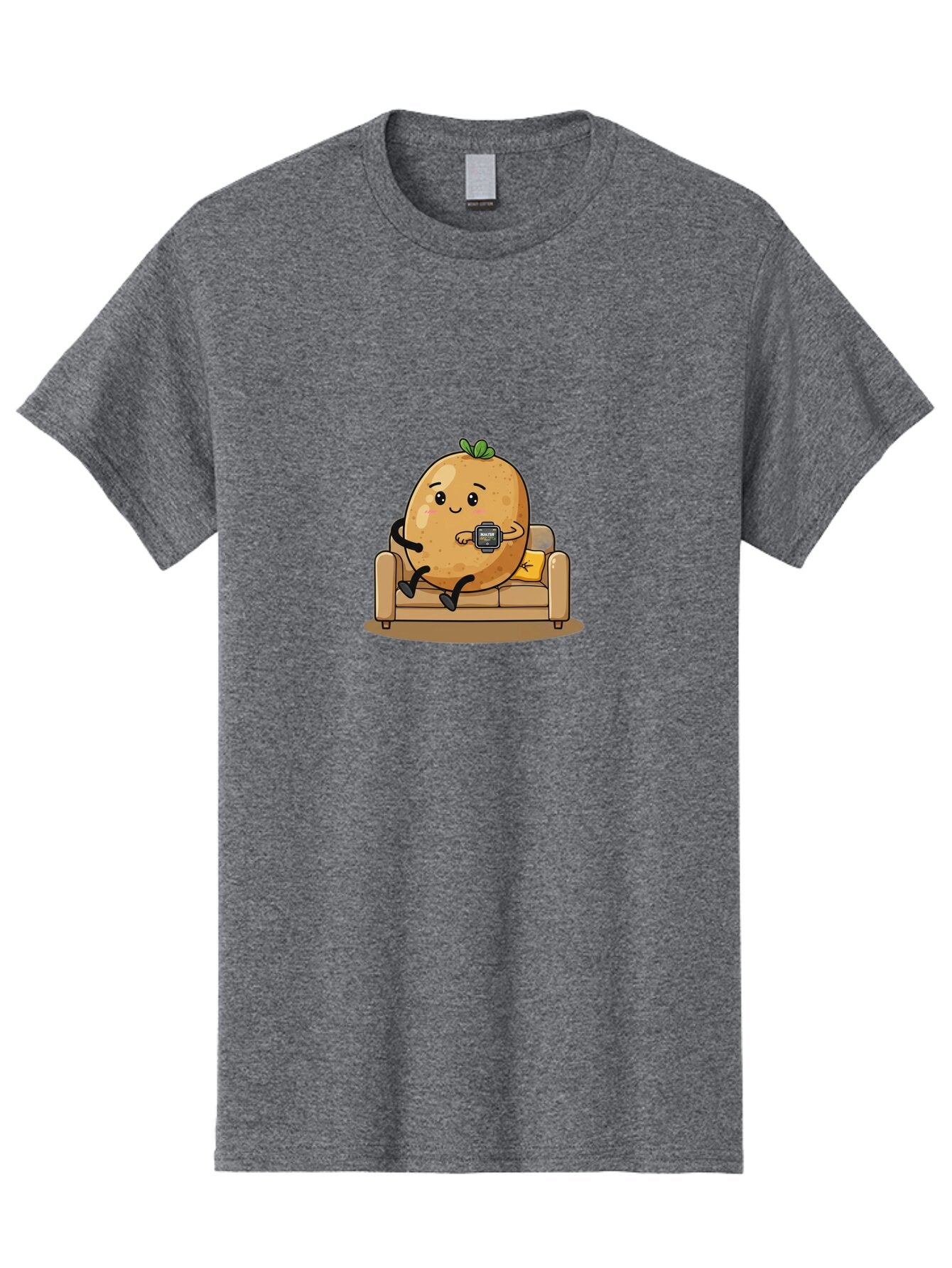 Potato-On-Couch-1 Men'S Graphic Tee, 100% Cotton, Comfortable Casual Summer Wear, Machine Washable, Vintage Camera, Old Camera, Antique Camera, Black Camera, Classic Photography, Photography Equipment, Nostalgic Device, Film Camera, Camera Art Ban196 3