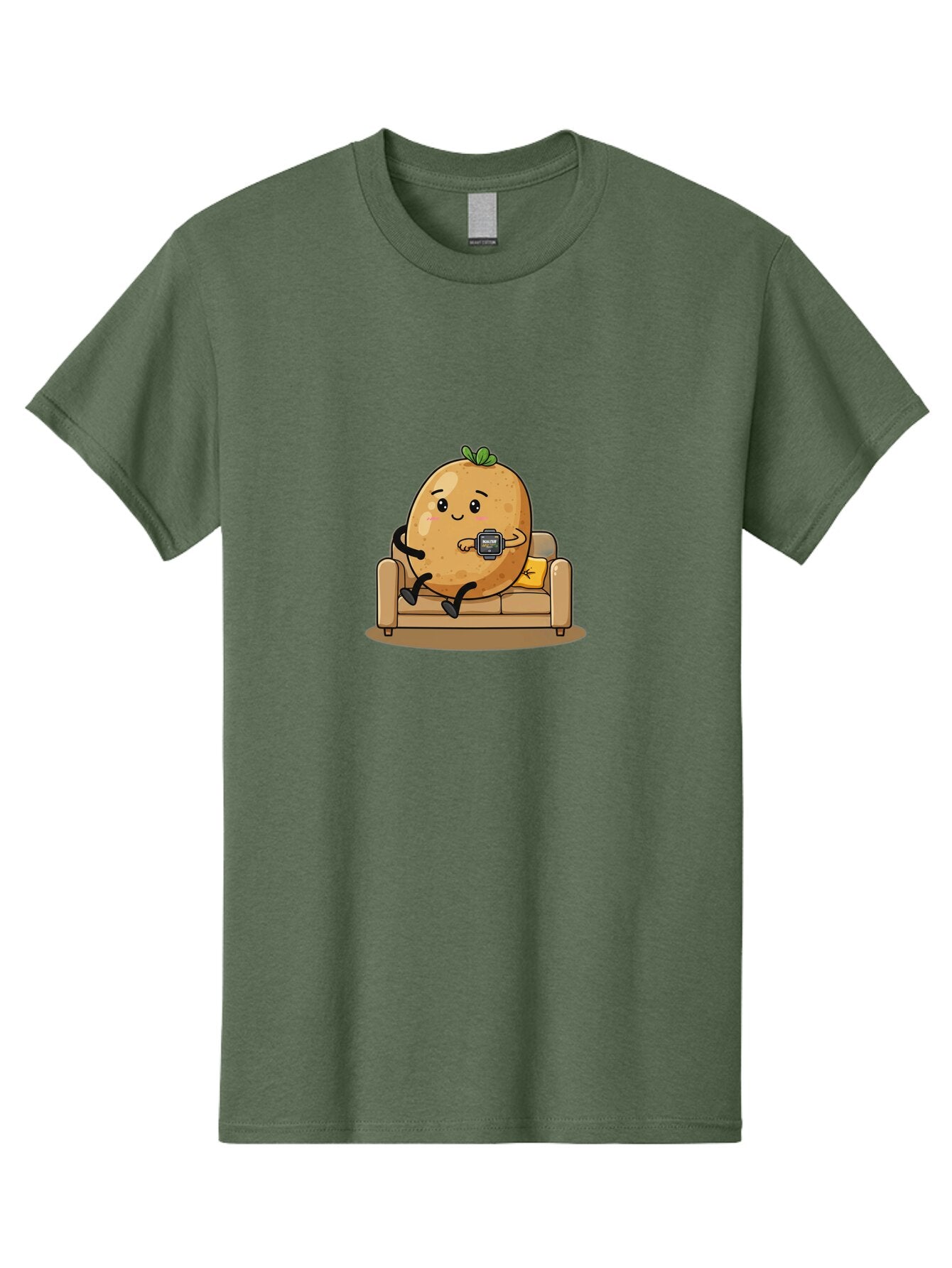 Potato-On-Couch-1 Men'S Graphic Tee, 100% Cotton, Comfortable Casual Summer Wear, Machine Washable, Vintage Camera, Old Camera, Antique Camera, Black Camera, Classic Photography, Photography Equipment, Nostalgic Device, Film Camera, Camera Art Ban196 4
