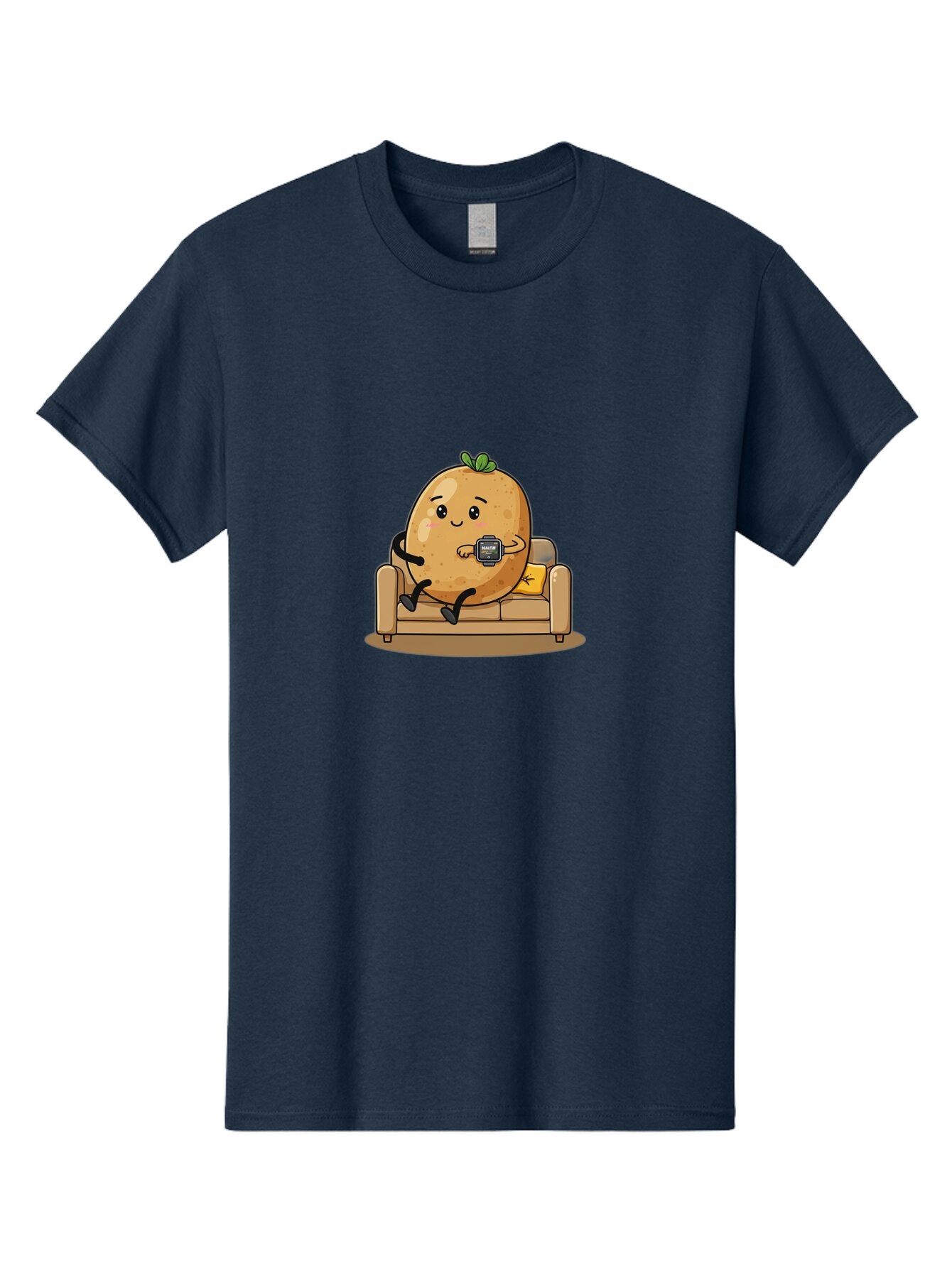 Potato-On-Couch-1 Men'S Graphic Tee, 100% Cotton, Comfortable Casual Summer Wear, Machine Washable, Vintage Camera, Old Camera, Antique Camera, Black Camera, Classic Photography, Photography Equipment, Nostalgic Device, Film Camera, Camera Art Ban196 9