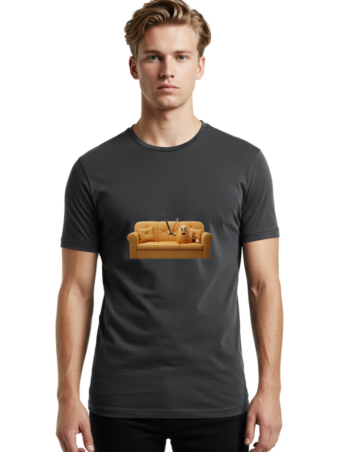 Potato-On-Couch Men'S Graphic Tee, 100% Cotton, Comfortable Casual Summer Wear, Machine Washable, Vintage Camera, Old Camera, Antique Camera, Black Camera, Classic Photography, Photography Equipment, Nostalgic Device, Film Camera, Camera Art Ban197 29