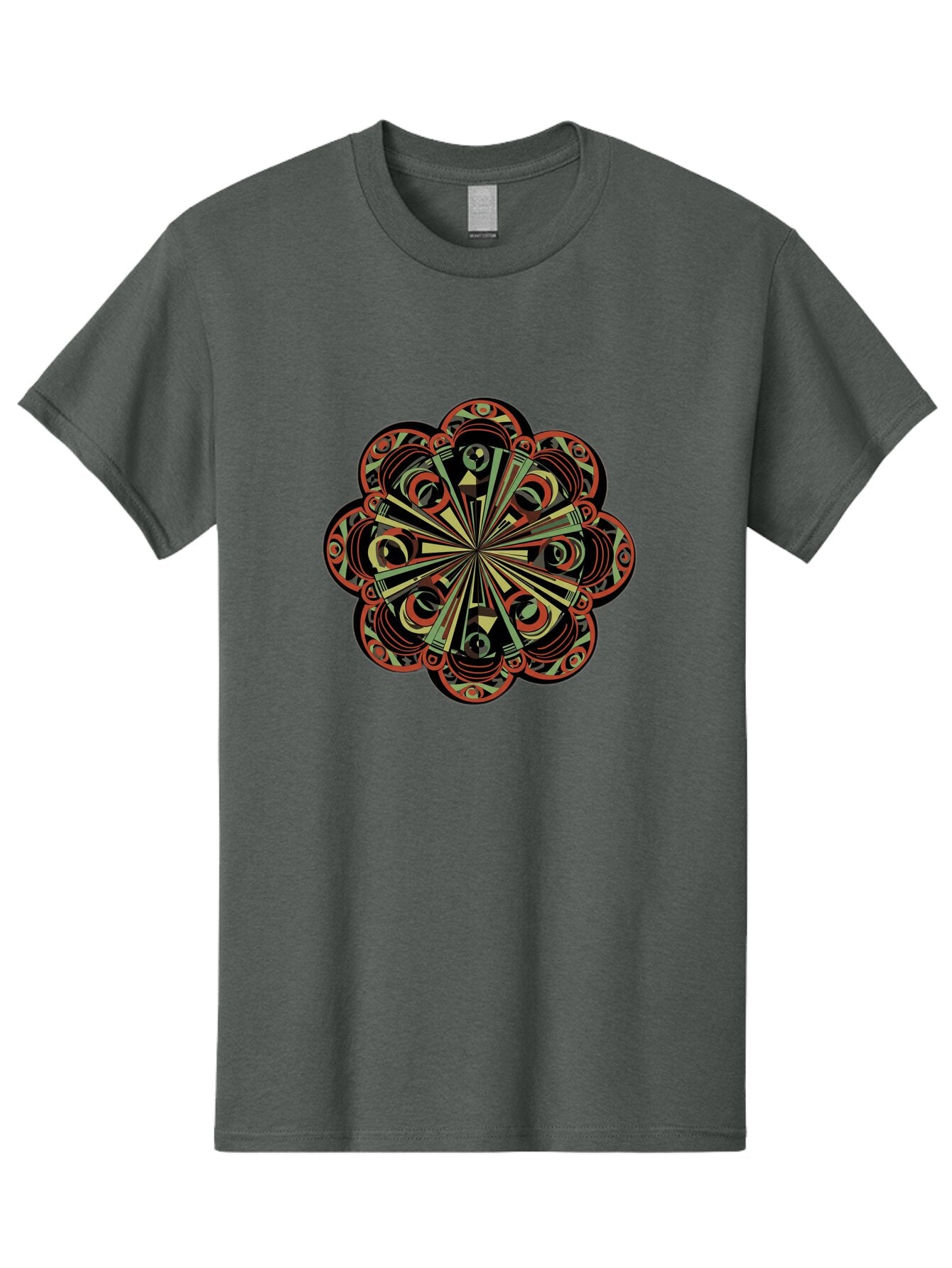 Psychedelic-Mandala Men'S Graphic Tee, 100% Cotton, Comfortable Casual Summer Wear, Machine Washable, Vintage Camera, Old Camera, Antique Camera, Black Camera, Classic Photography, Photography Equipment, Nostalgic Device, Film Camera, Ban206