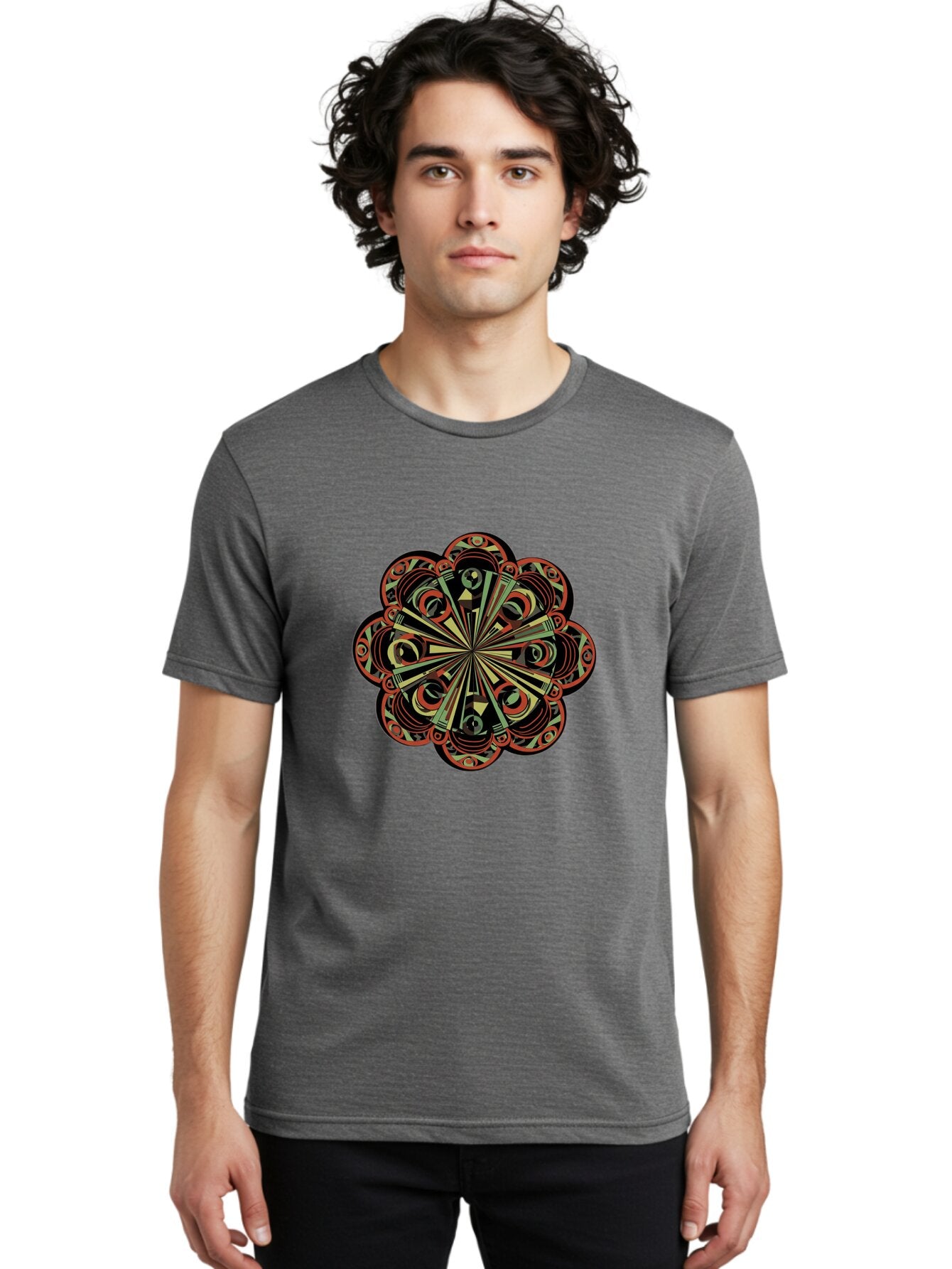 Psychedelic-Mandala Men'S Graphic Tee, 100% Cotton, Comfortable Casual Summer Wear, Machine Washable, Vintage Camera, Old Camera, Antique Camera, Black Camera, Classic Photography, Photography Equipment, Nostalgic Device, Film Camera, Ban206 29