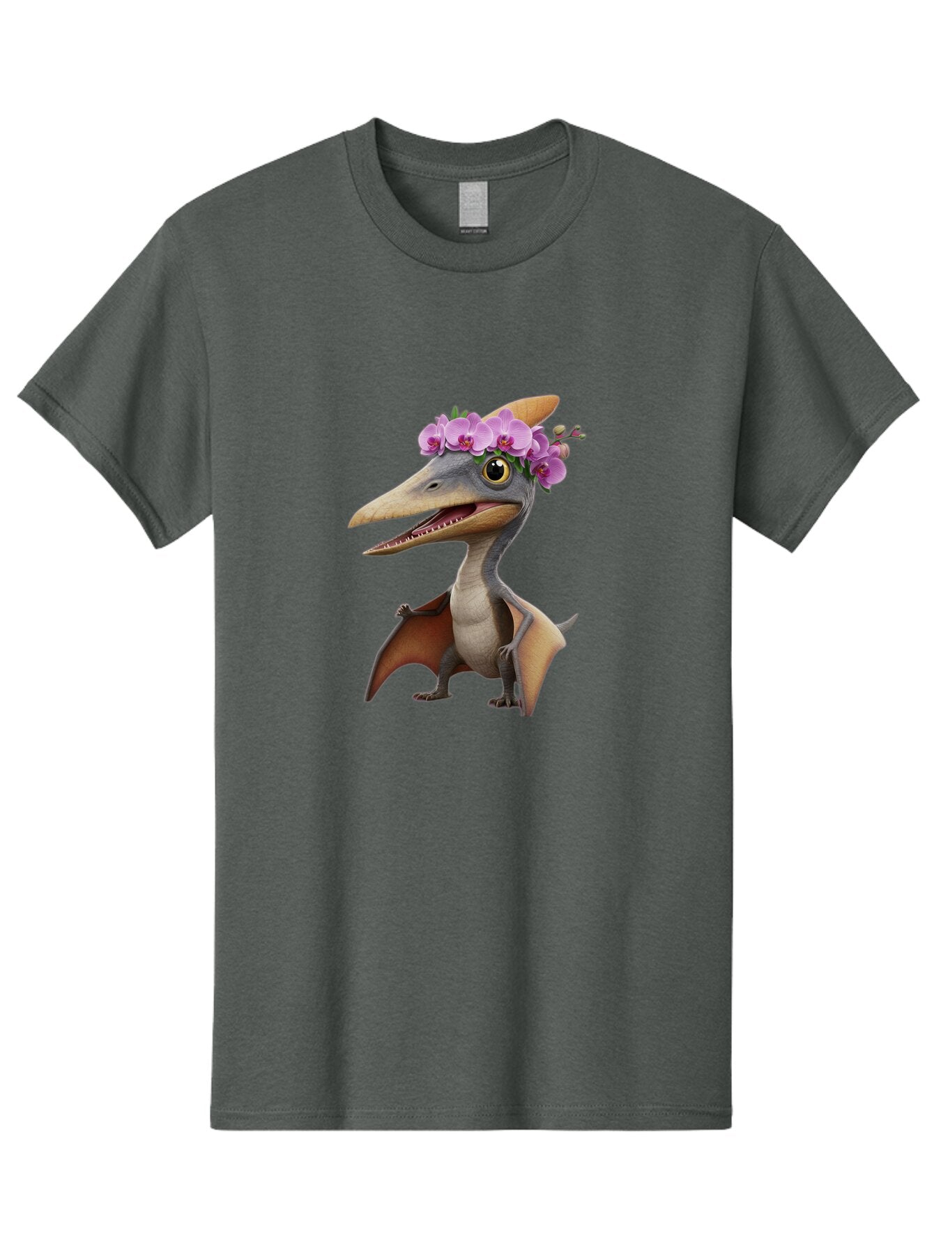 Pterodactyl-With-Flowers Men'S Graphic Tee, 100% Cotton, Comfortable Casual Summer Wear, Machine Washable, Vintage Camera, Old Camera, Antique Camera, Black Camera, Classic Photography, Photography Equipment, Nostalgic Device, Film Camera, Ban208 5