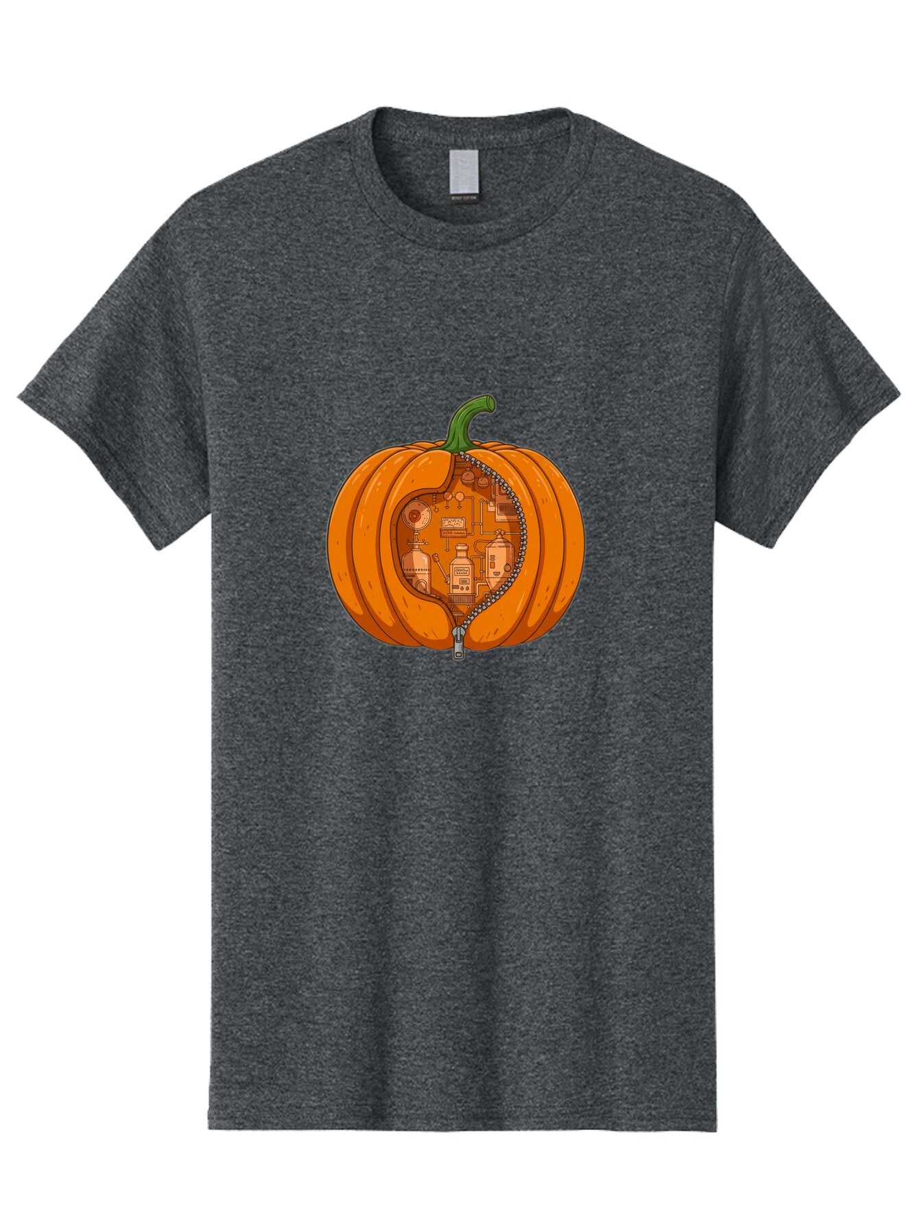Pumpkin-With-Inner-Mechanisms Men'S Graphic Tee, 100% Cotton, Comfortable Casual Summer Wear, Machine Washable, Vintage Camera, Old Camera, Antique Camera, Black Camera, Classic Photography, Photography Equipment, Nostalgic Device, Ban209 15