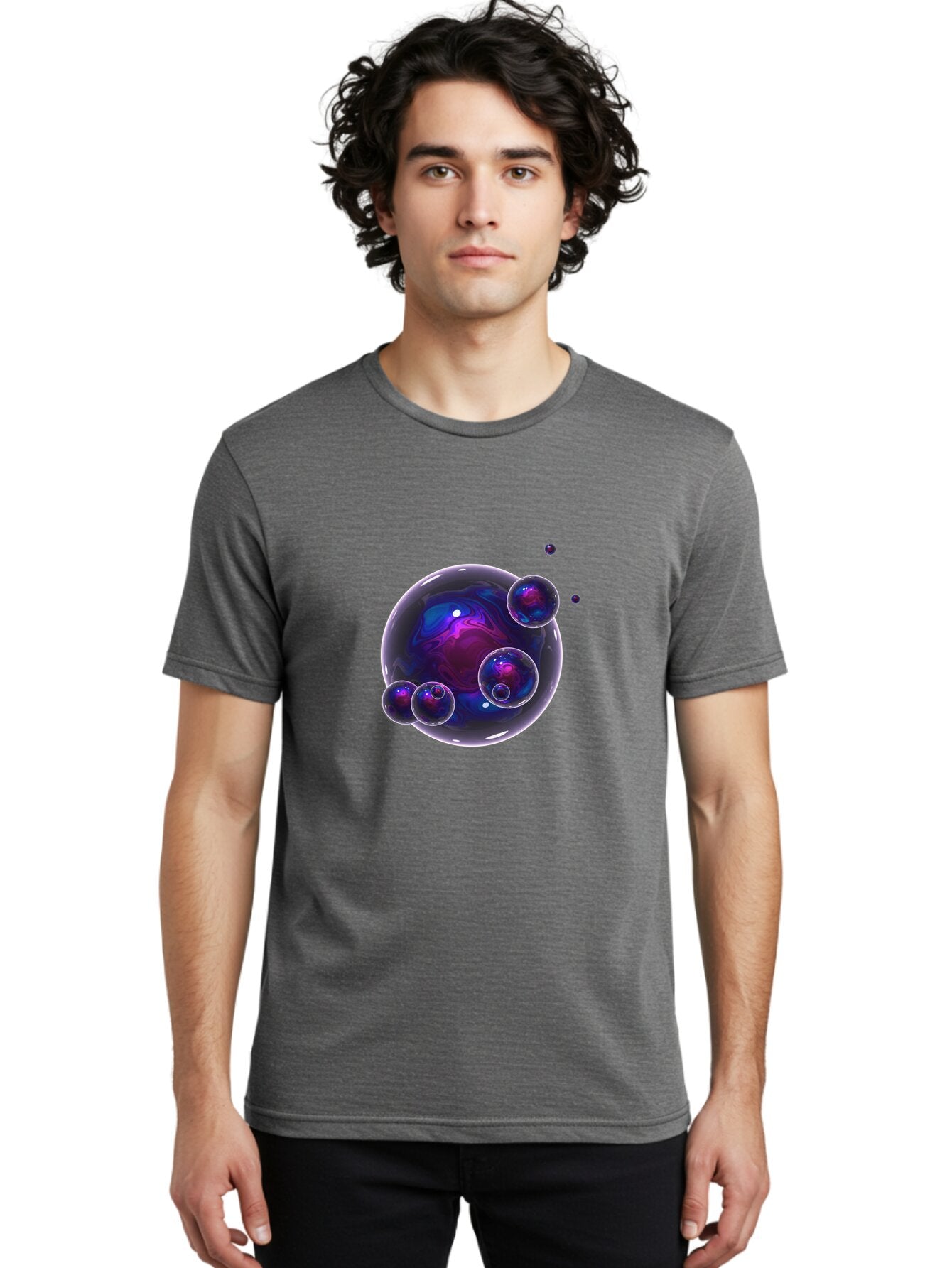 Purple-Bubbles-1 Men'S Graphic Tee, 100% Cotton, Comfortable Casual Summer Wear, Machine Washable, Vintage Camera, Old Camera, Antique Camera, Black Camera, Classic Photography, Photography Equipment, Nostalgic Device, Film Camera, Camera Art Ban213 28