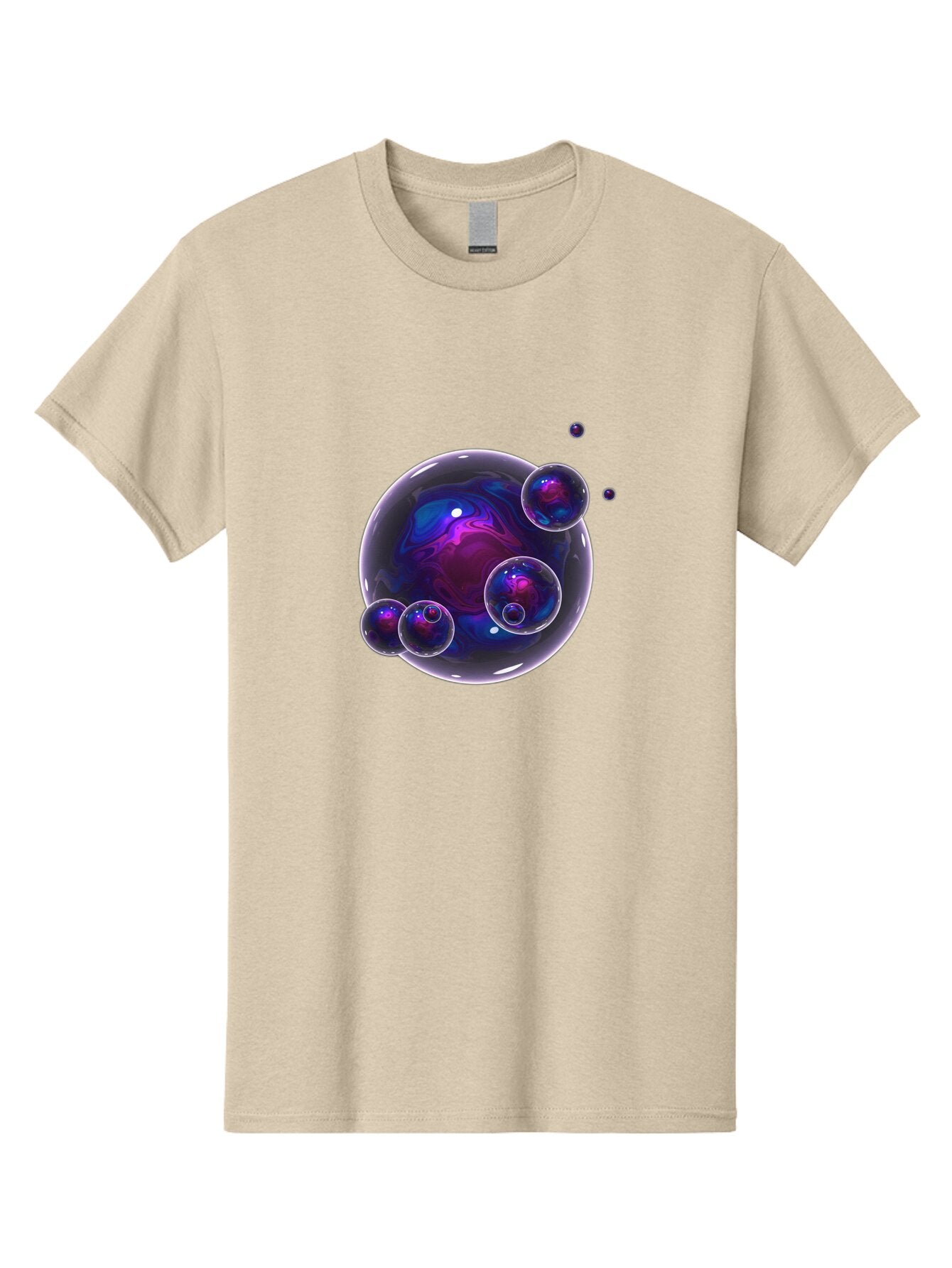 Purple-Bubbles-1 Men'S Graphic Tee, 100% Cotton, Comfortable Casual Summer Wear, Machine Washable, Vintage Camera, Old Camera, Antique Camera, Black Camera, Classic Photography, Photography Equipment, Nostalgic Device, Film Camera, Camera Art Ban213