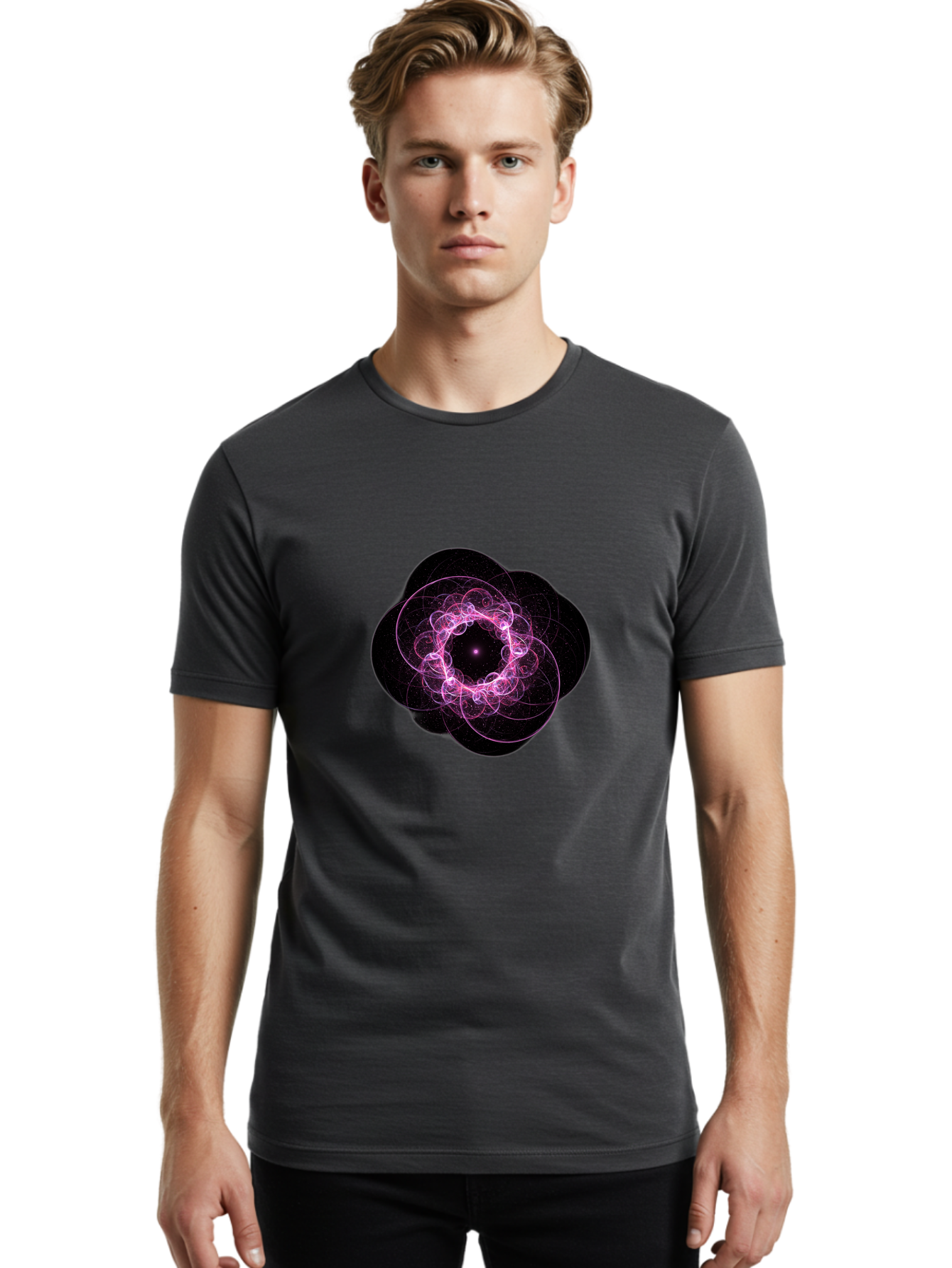 Purple-Fractal-Flower Men'S Graphic Tee, 100% Cotton, Comfortable Casual Summer Wear, Machine Washable, Vintage Camera, Old Camera, Antique Camera, Black Camera, Classic Photography, Photography Equipment, Nostalgic Device, Film Camera, Ban222 29