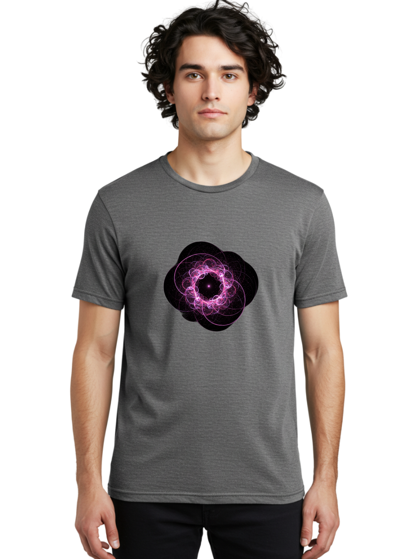 Purple-Fractal-Flower Men'S Graphic Tee, 100% Cotton, Comfortable Casual Summer Wear, Machine Washable, Vintage Camera, Old Camera, Antique Camera, Black Camera, Classic Photography, Photography Equipment, Nostalgic Device, Film Camera, Ban222 16