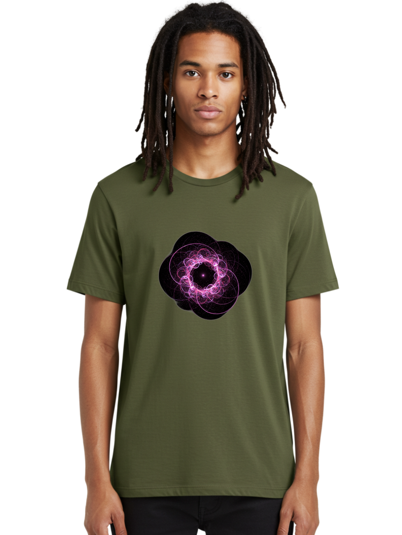 Purple-Fractal-Flower Men'S Graphic Tee, 100% Cotton, Comfortable Casual Summer Wear, Machine Washable, Vintage Camera, Old Camera, Antique Camera, Black Camera, Classic Photography, Photography Equipment, Nostalgic Device, Film Camera, Ban222 24