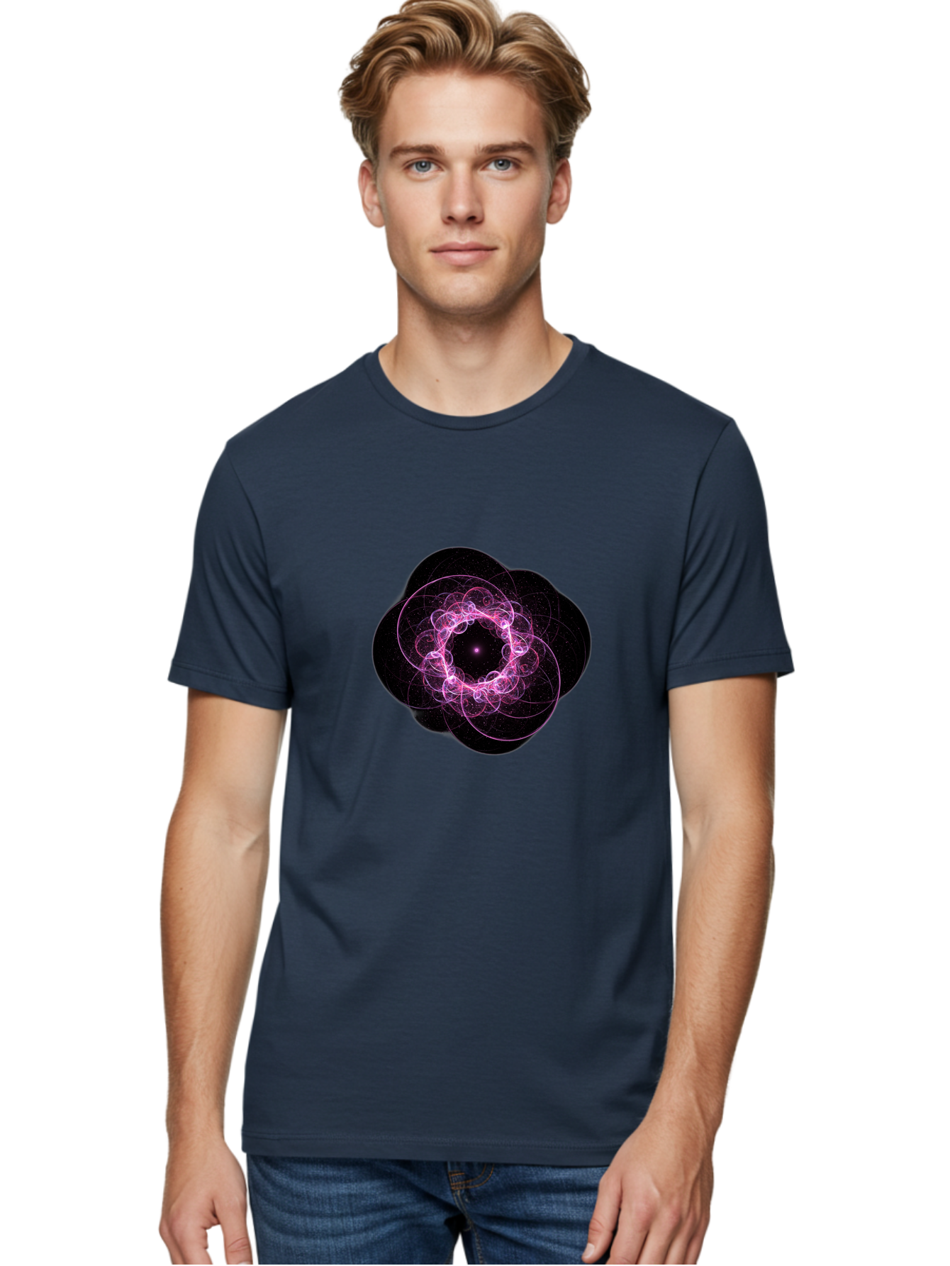 Purple-Fractal-Flower Men'S Graphic Tee, 100% Cotton, Comfortable Casual Summer Wear, Machine Washable, Vintage Camera, Old Camera, Antique Camera, Black Camera, Classic Photography, Photography Equipment, Nostalgic Device, Film Camera, Ban222 25
