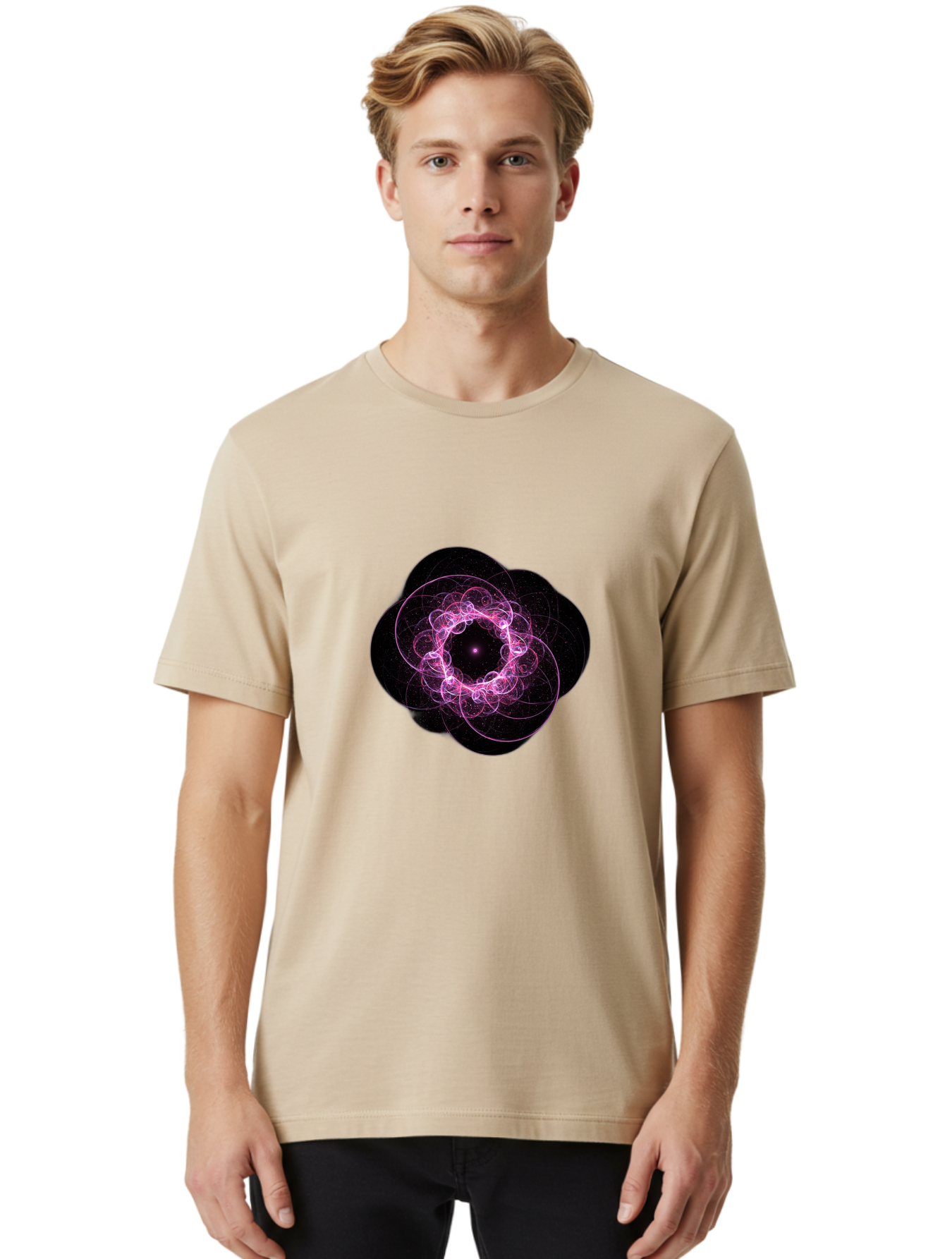 Purple-Fractal-Flower Men'S Graphic Tee, 100% Cotton, Comfortable Casual Summer Wear, Machine Washable, Vintage Camera, Old Camera, Antique Camera, Black Camera, Classic Photography, Photography Equipment, Nostalgic Device, Film Camera, Ban222 21