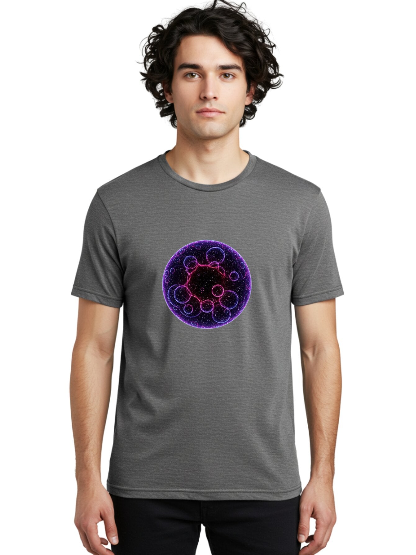 Purple-Sphere-With-Bubbles Men'S Graphic Tee, 100% Cotton, Comfortable Casual Summer Wear, Machine Washable, Vintage Camera, Old Camera, Antique Camera, Black Camera, Classic Photography, Photography Equipment, Nostalgic Device, Film Camera, Ban227 24