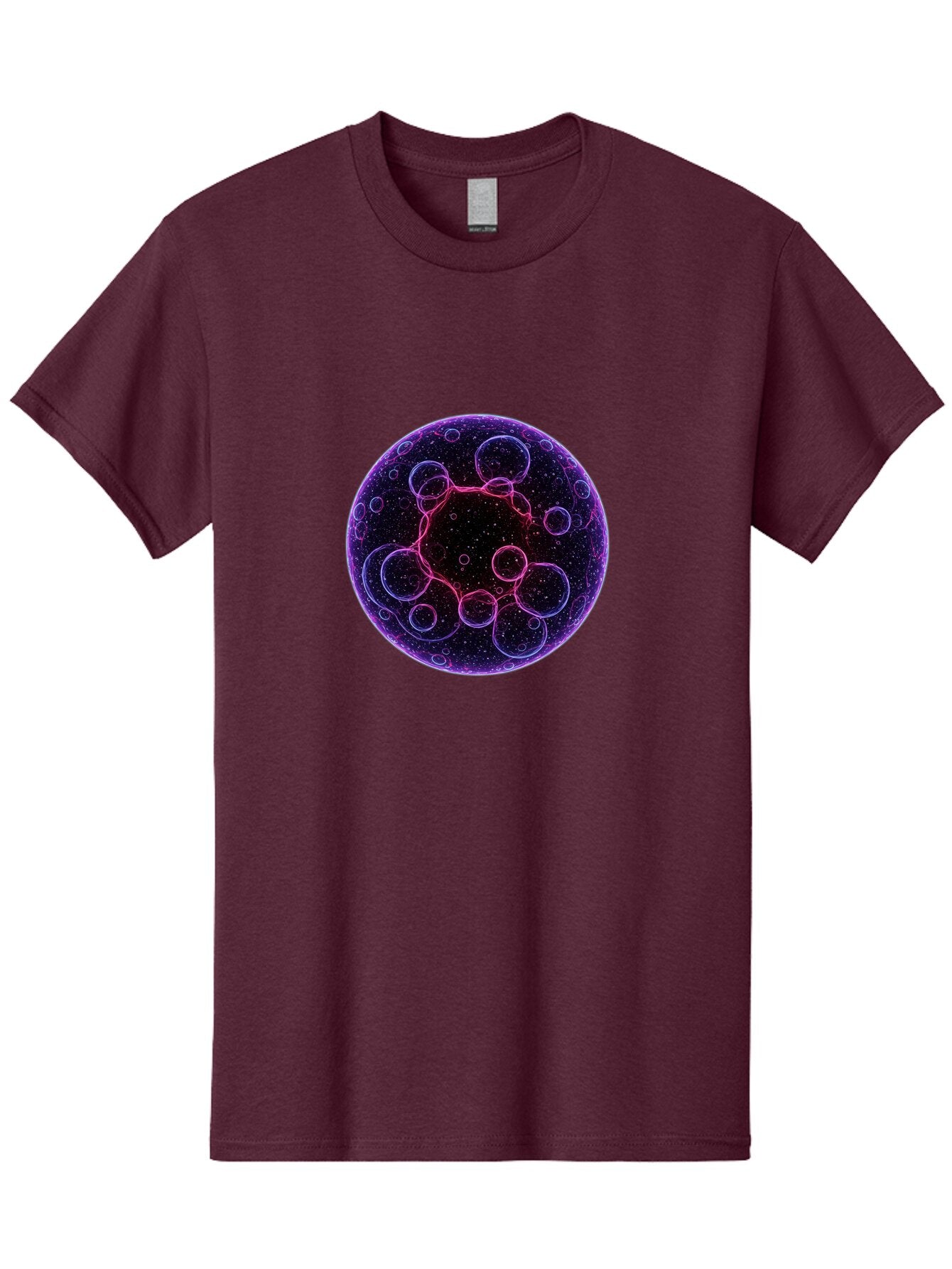 Purple-Sphere-With-Bubbles Men'S Graphic Tee, 100% Cotton, Comfortable Casual Summer Wear, Machine Washable, Vintage Camera, Old Camera, Antique Camera, Black Camera, Classic Photography, Photography Equipment, Nostalgic Device, Film Camera, Ban227 3