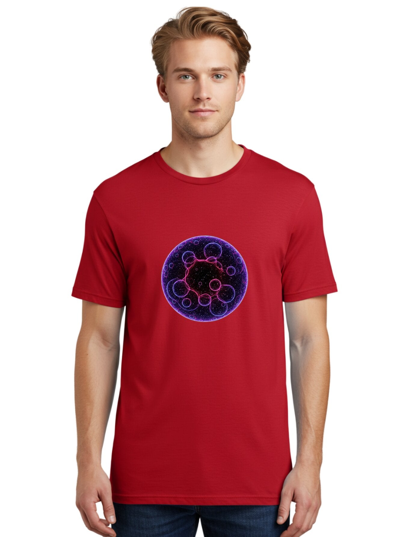 Purple-Sphere-With-Bubbles Men'S Graphic Tee, 100% Cotton, Comfortable Casual Summer Wear, Machine Washable, Vintage Camera, Old Camera, Antique Camera, Black Camera, Classic Photography, Photography Equipment, Nostalgic Device, Film Camera, Ban227 29