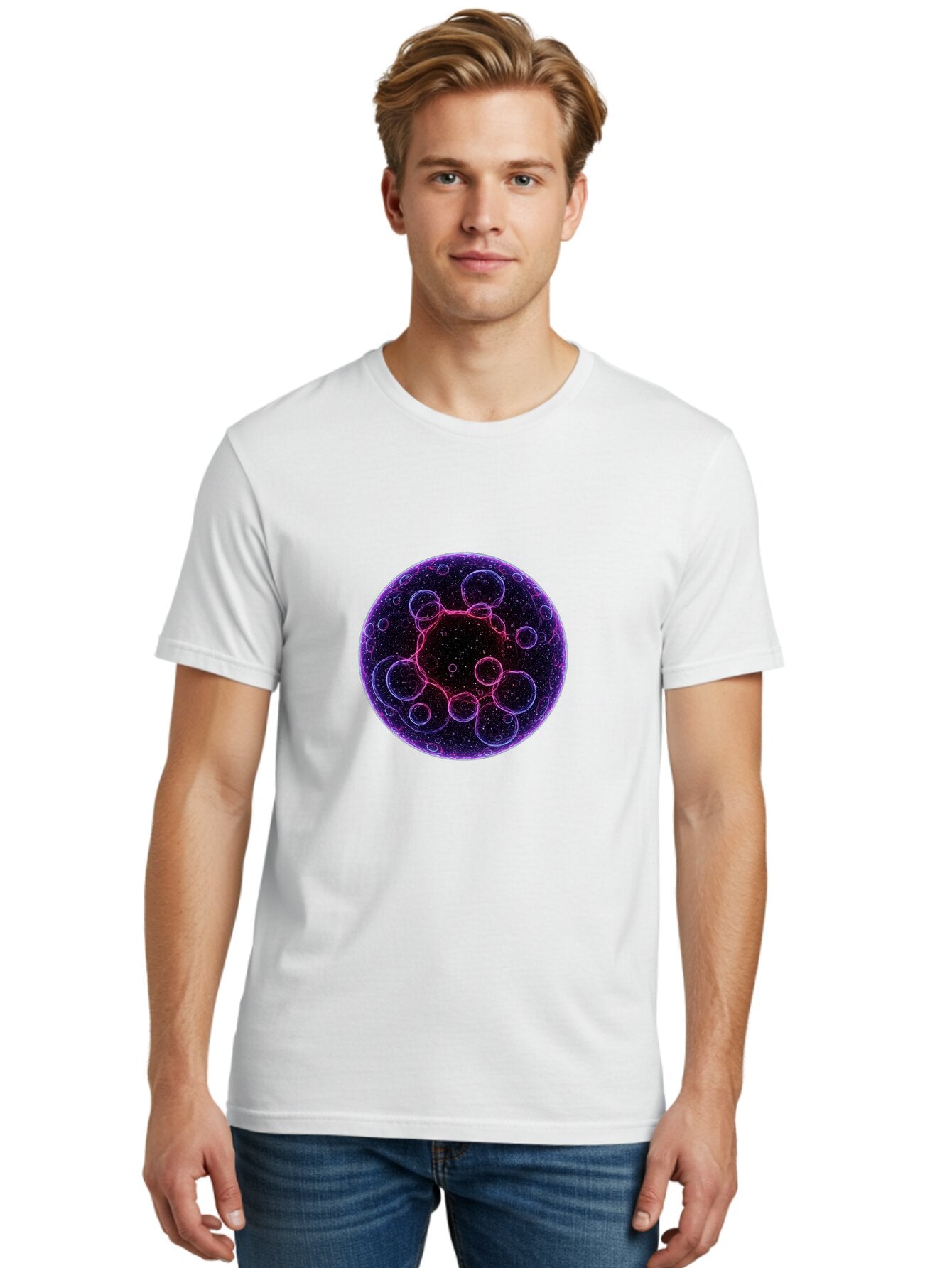 Purple-Sphere-With-Bubbles Men'S Graphic Tee, 100% Cotton, Comfortable Casual Summer Wear, Machine Washable, Vintage Camera, Old Camera, Antique Camera, Black Camera, Classic Photography, Photography Equipment, Nostalgic Device, Film Camera, Ban227 17