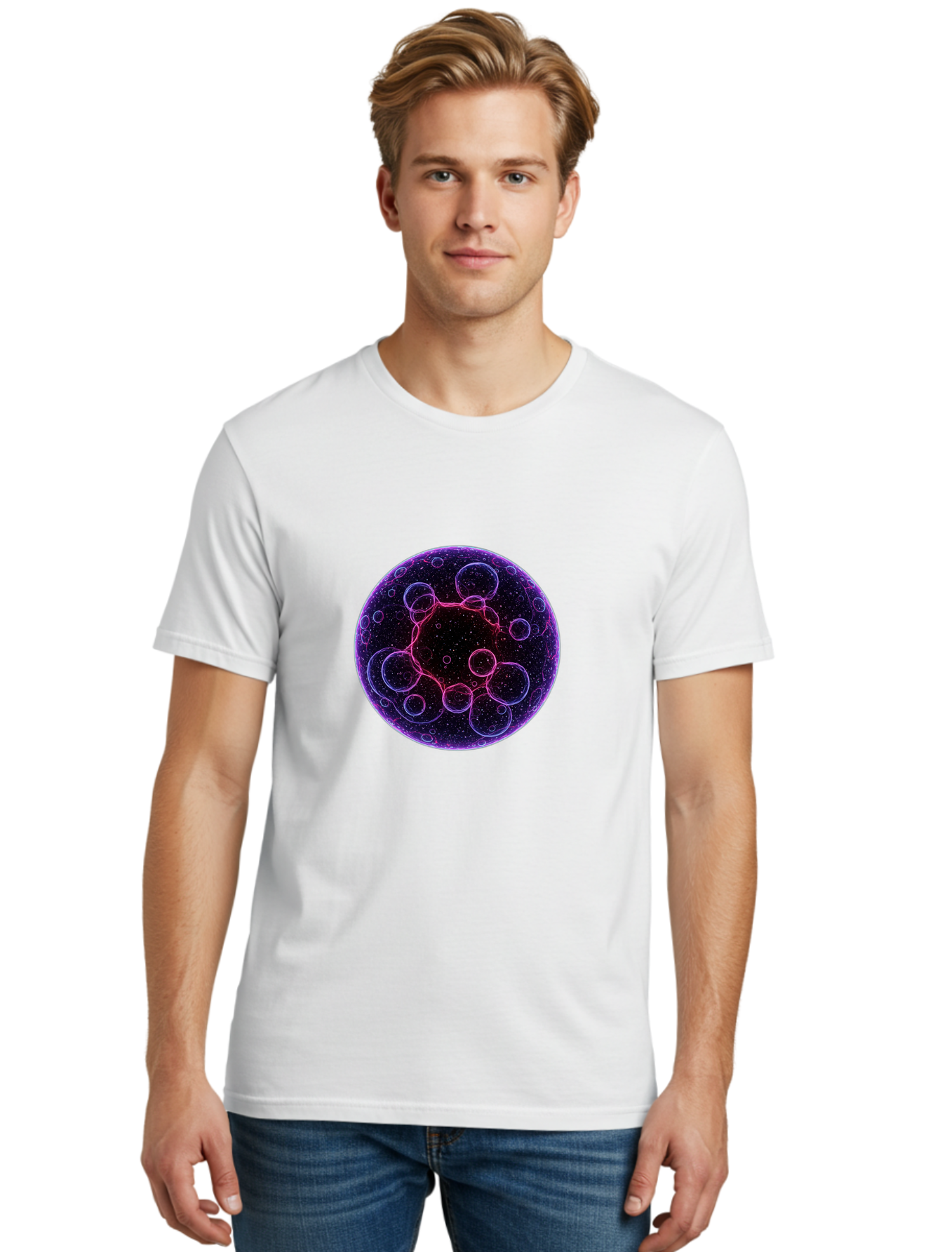 Purple-Sphere-With-Bubbles Men'S Graphic Tee, 100% Cotton, Comfortable Casual Summer Wear, Machine Washable, Vintage Camera, Old Camera, Antique Camera, Black Camera, Classic Photography, Photography Equipment, Nostalgic Device, Film Camera, Ban227 29
