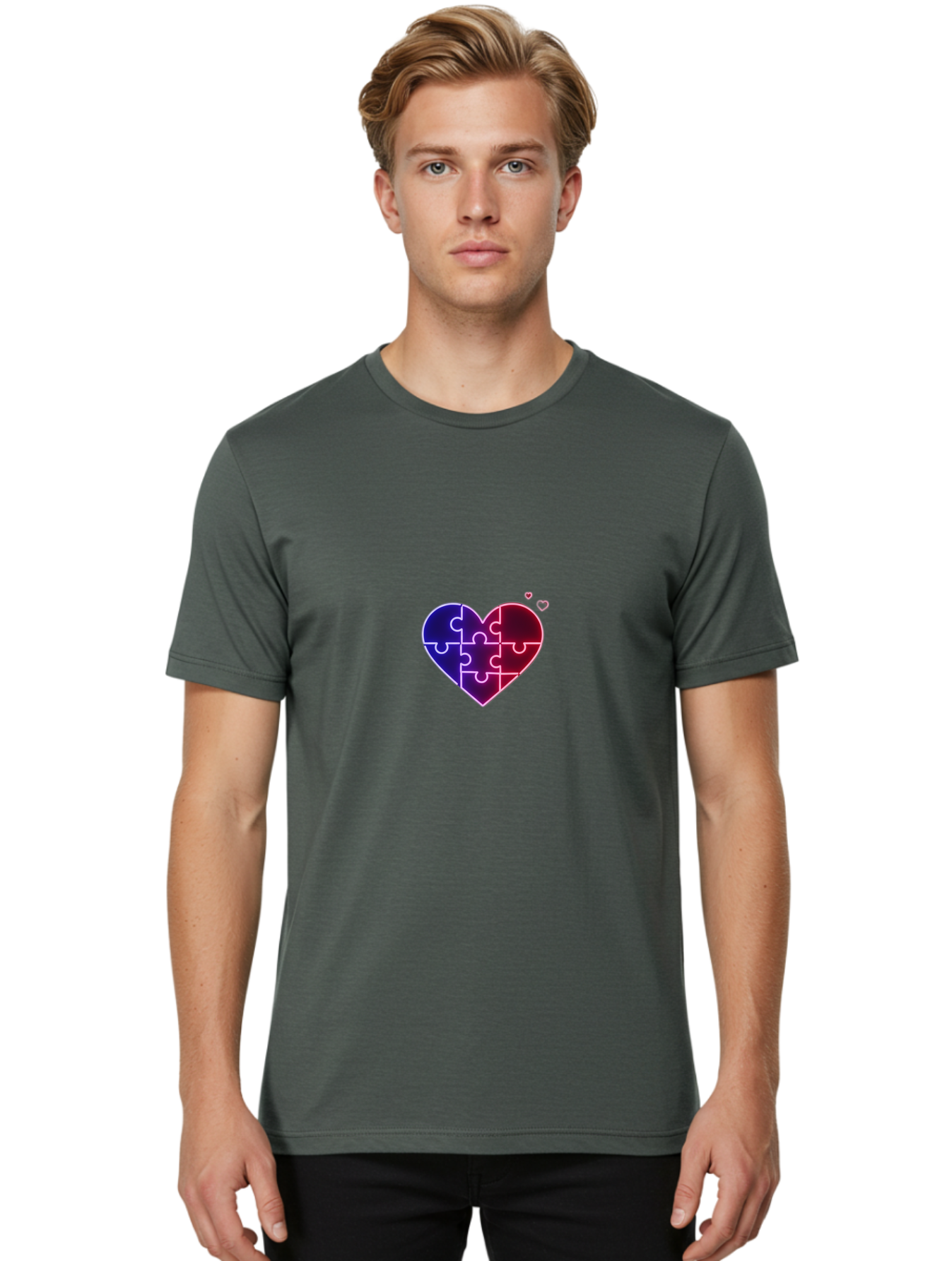 Puzzled-Heart Men'S Graphic Tee, 100% Cotton, Comfortable Casual Summer Wear, Machine Washable, Vintage Camera, Old Camera, Antique Camera, Black Camera, Classic Photography, Photography Equipment, Nostalgic Device, Film Camera, Camera Art Ban231 23