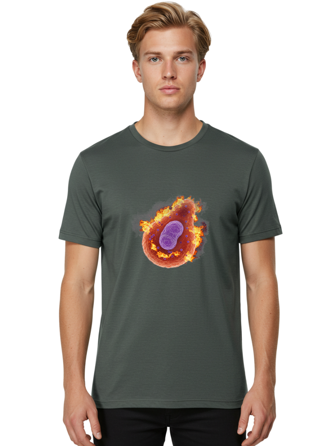 Pyroptosis-Cell Men'S Graphic Tee, 100% Cotton, Comfortable Casual Summer Wear, Machine Washable, Vintage Camera, Old Camera, Antique Camera, Black Camera, Classic Photography, Photography Equipment, Nostalgic Device, Film Camera, Camera Art Ban233 22
