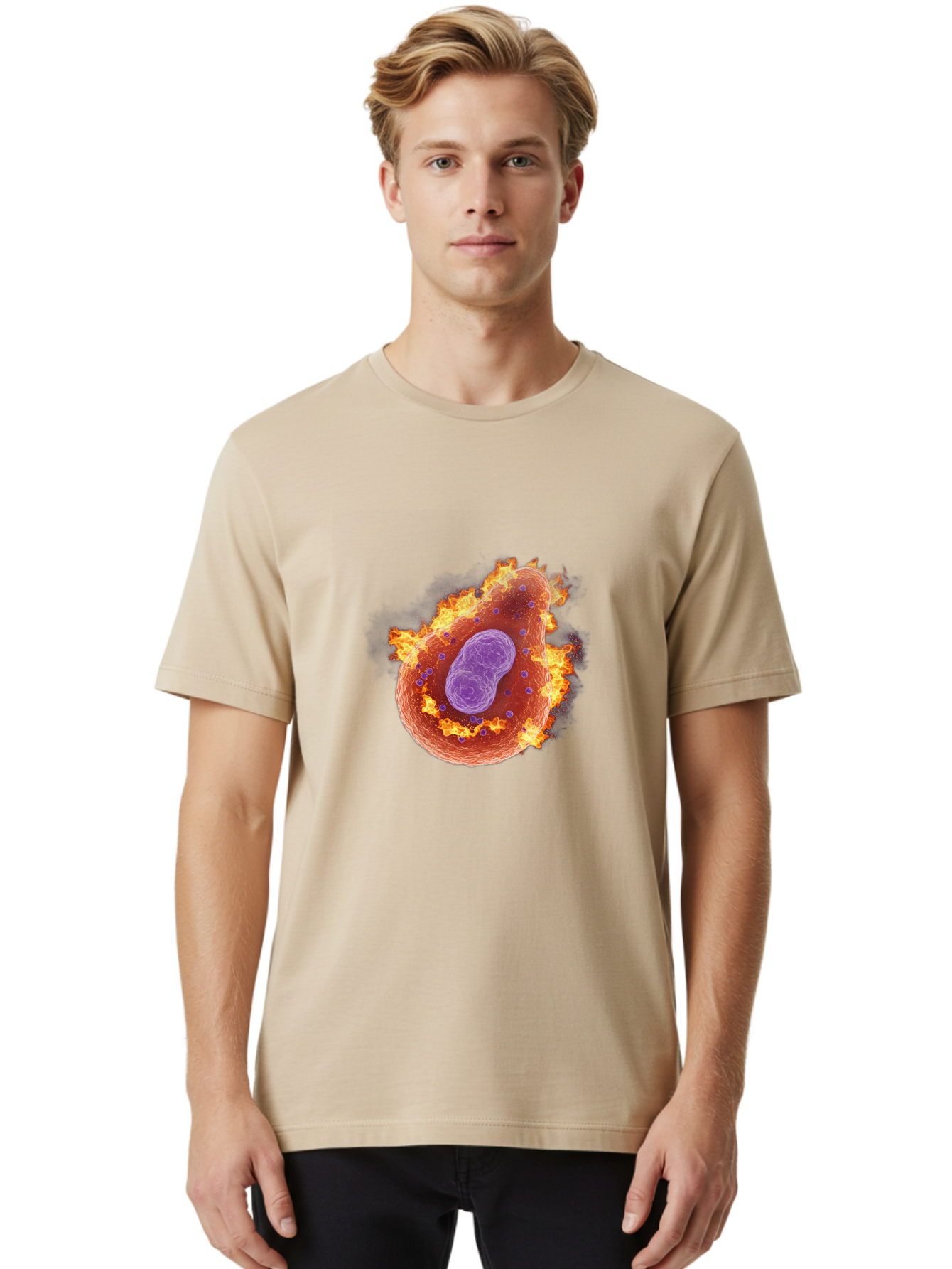 Pyroptosis-Cell Men'S Graphic Tee, 100% Cotton, Comfortable Casual Summer Wear, Machine Washable, Vintage Camera, Old Camera, Antique Camera, Black Camera, Classic Photography, Photography Equipment, Nostalgic Device, Film Camera, Camera Art Ban233 20