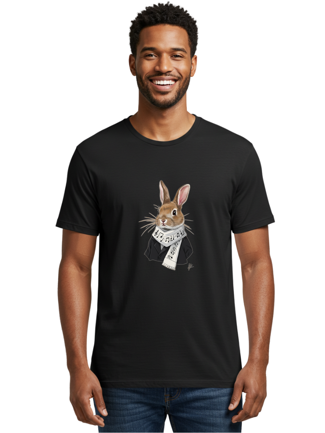 Rabbit-In-Music-Notes-Scarf Men'S Graphic Tee, 100% Cotton, Comfortable Casual Summer Wear, Machine Washable, Vintage Camera, Old Camera, Antique Camera, Black Camera, Classic Photography, Photography Equipment, Nostalgic Device, Film Camera, Ban238 29