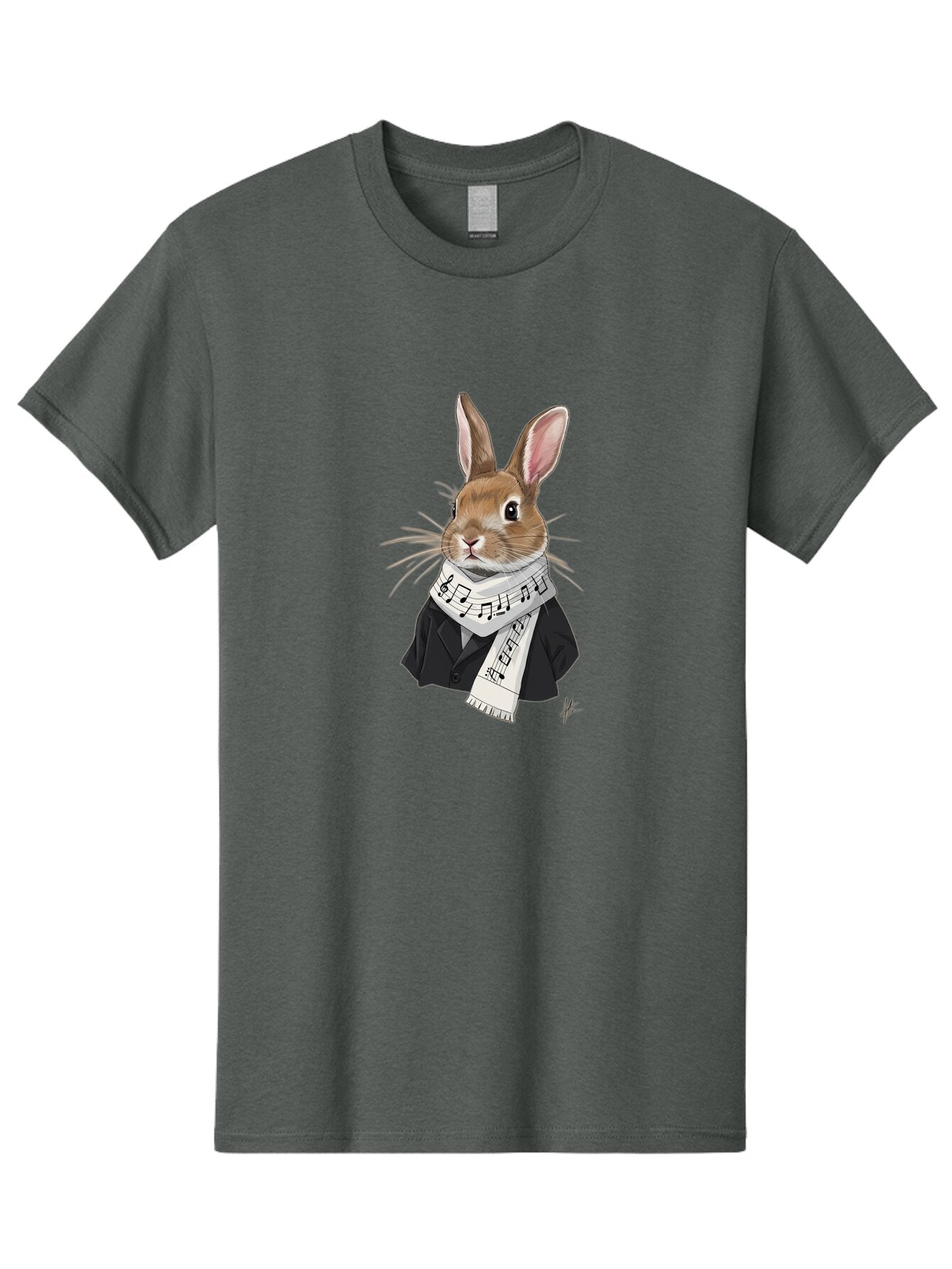 Rabbit-In-Music-Notes-Scarf Men'S Graphic Tee, 100% Cotton, Comfortable Casual Summer Wear, Machine Washable, Vintage Camera, Old Camera, Antique Camera, Black Camera, Classic Photography, Photography Equipment, Nostalgic Device, Film Camera, Ban238 8