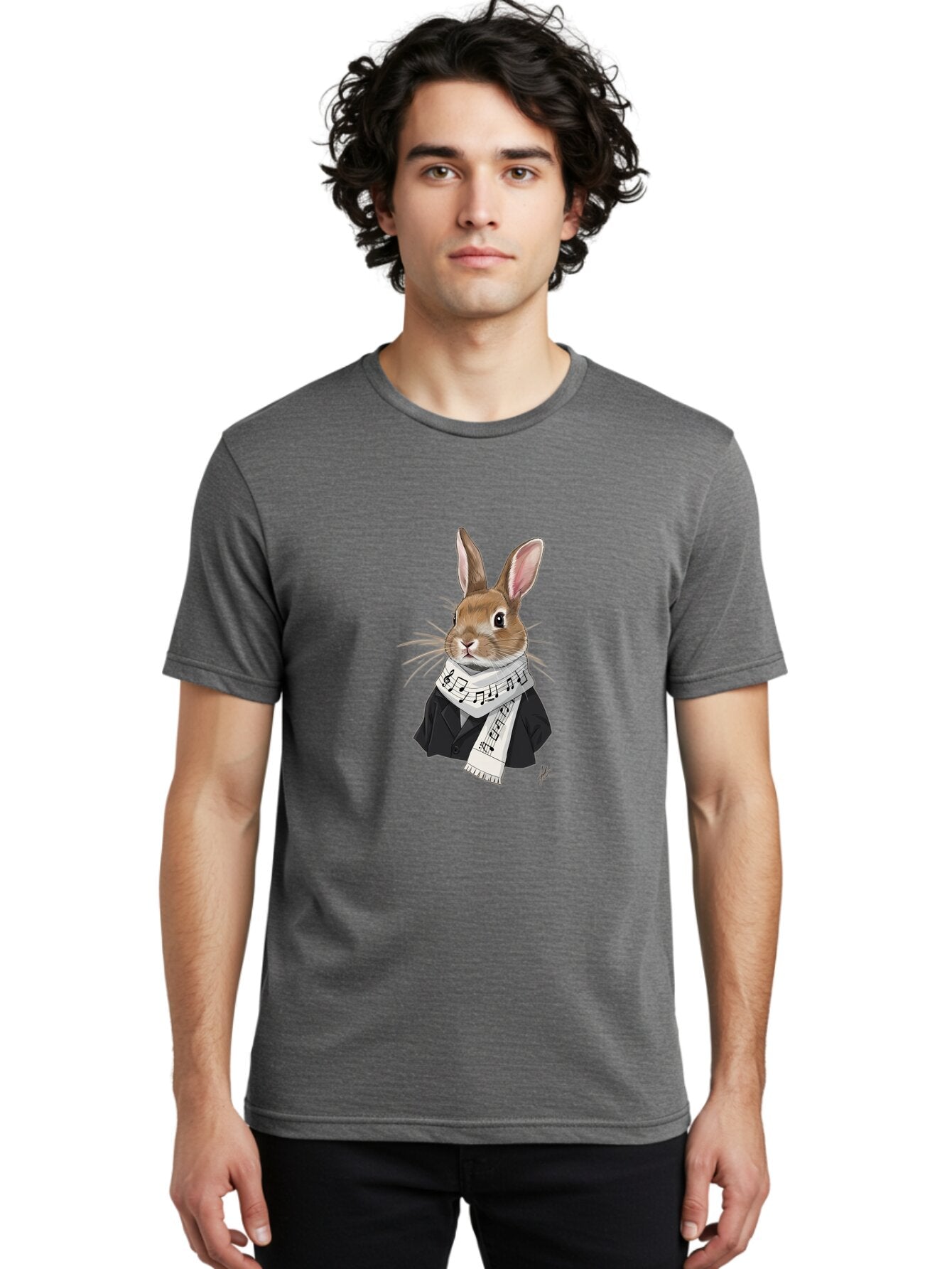 Rabbit-In-Music-Notes-Scarf Men'S Graphic Tee, 100% Cotton, Comfortable Casual Summer Wear, Machine Washable, Vintage Camera, Old Camera, Antique Camera, Black Camera, Classic Photography, Photography Equipment, Nostalgic Device, Film Camera, Ban238 20