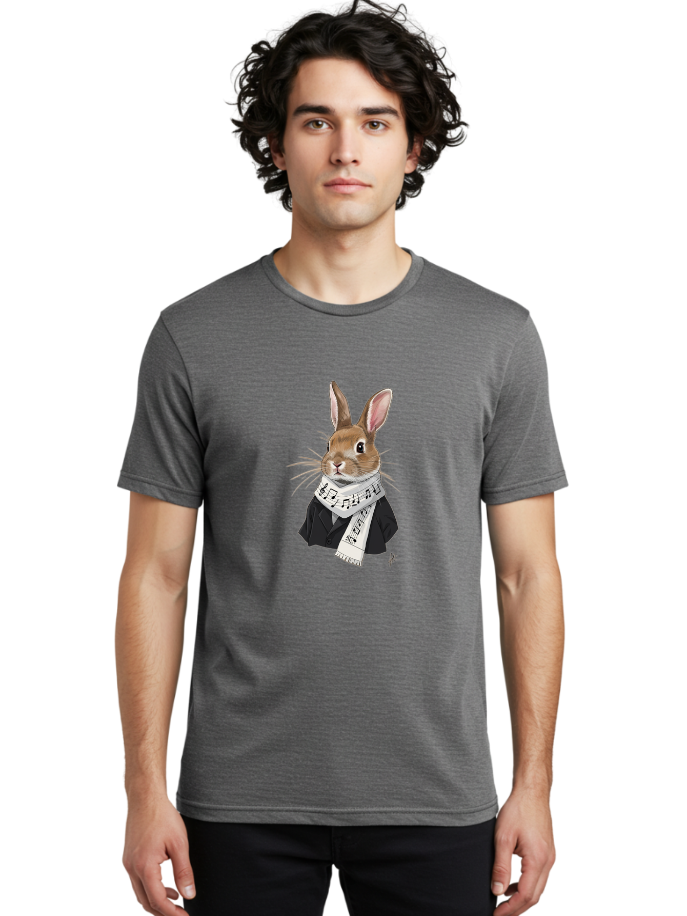 Rabbit-In-Music-Notes-Scarf Men'S Graphic Tee, 100% Cotton, Comfortable Casual Summer Wear, Machine Washable, Vintage Camera, Old Camera, Antique Camera, Black Camera, Classic Photography, Photography Equipment, Nostalgic Device, Film Camera, Ban238 30