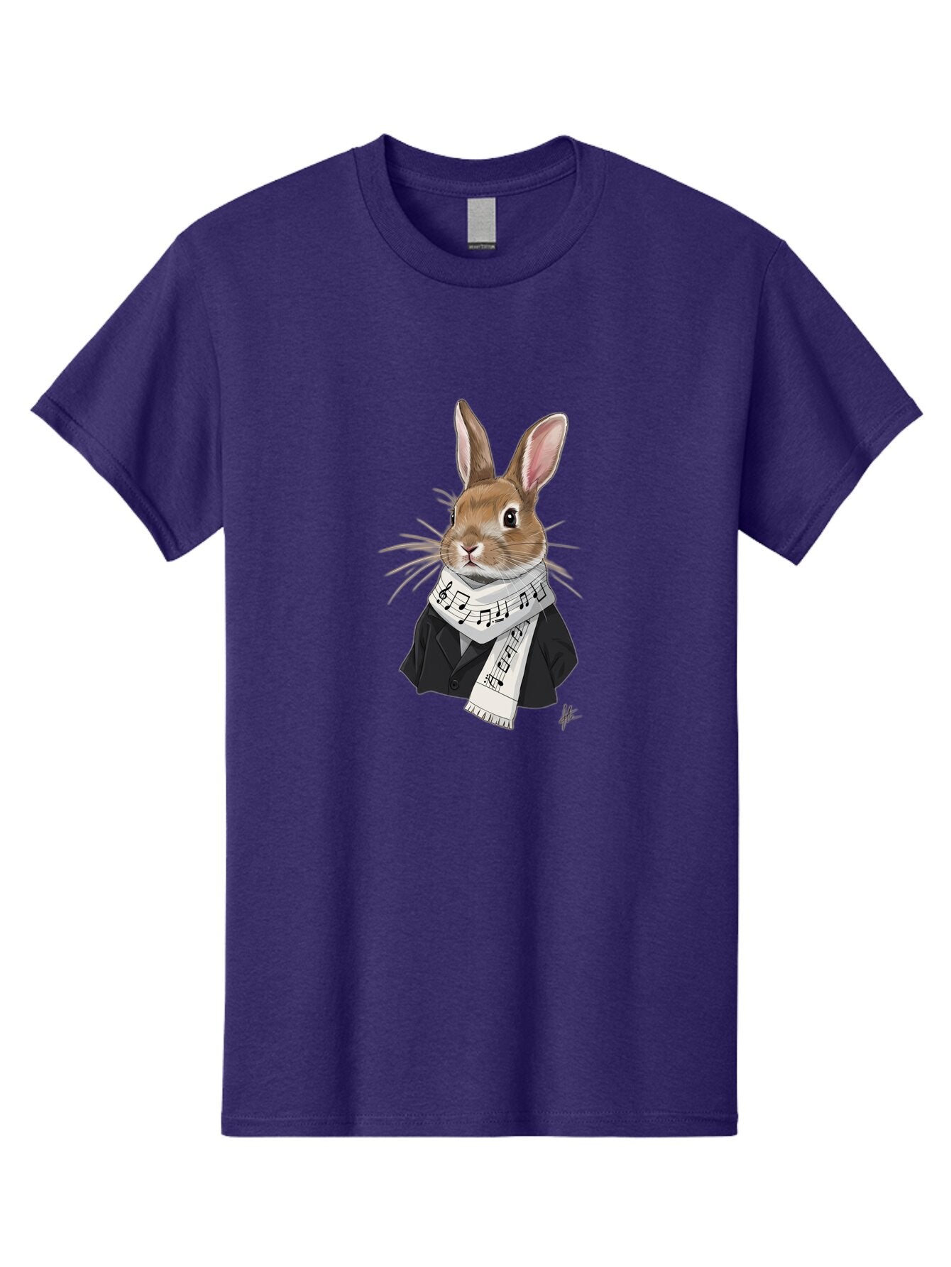 Rabbit-In-Music-Notes-Scarf Men'S Graphic Tee, 100% Cotton, Comfortable Casual Summer Wear, Machine Washable, Vintage Camera, Old Camera, Antique Camera, Black Camera, Classic Photography, Photography Equipment, Nostalgic Device, Film Camera, Ban238 3