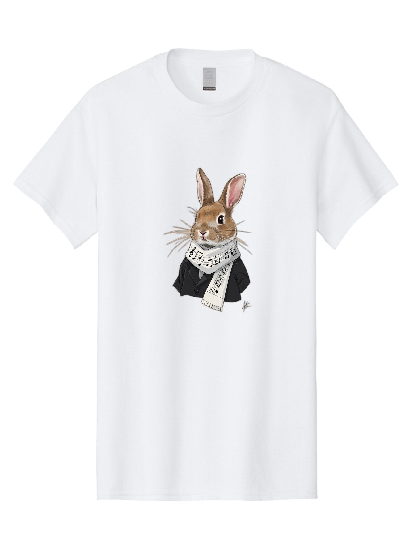 Rabbit-In-Music-Notes-Scarf Men'S Graphic Tee, 100% Cotton, Comfortable Casual Summer Wear, Machine Washable, Vintage Camera, Old Camera, Antique Camera, Black Camera, Classic Photography, Photography Equipment, Nostalgic Device, Film Camera, Ban238 6
