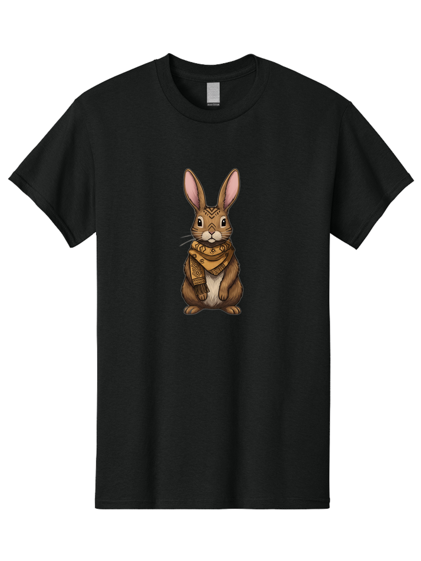 Rabbit-In-Scarf-1 Men'S Graphic Tee, 100% Cotton, Comfortable Casual Summer Wear, Machine Washable, Vintage Camera, Old Camera, Antique Camera, Black Camera, Classic Photography, Photography Equipment, Nostalgic Device, Film Camera, Camera Art Ban239 5