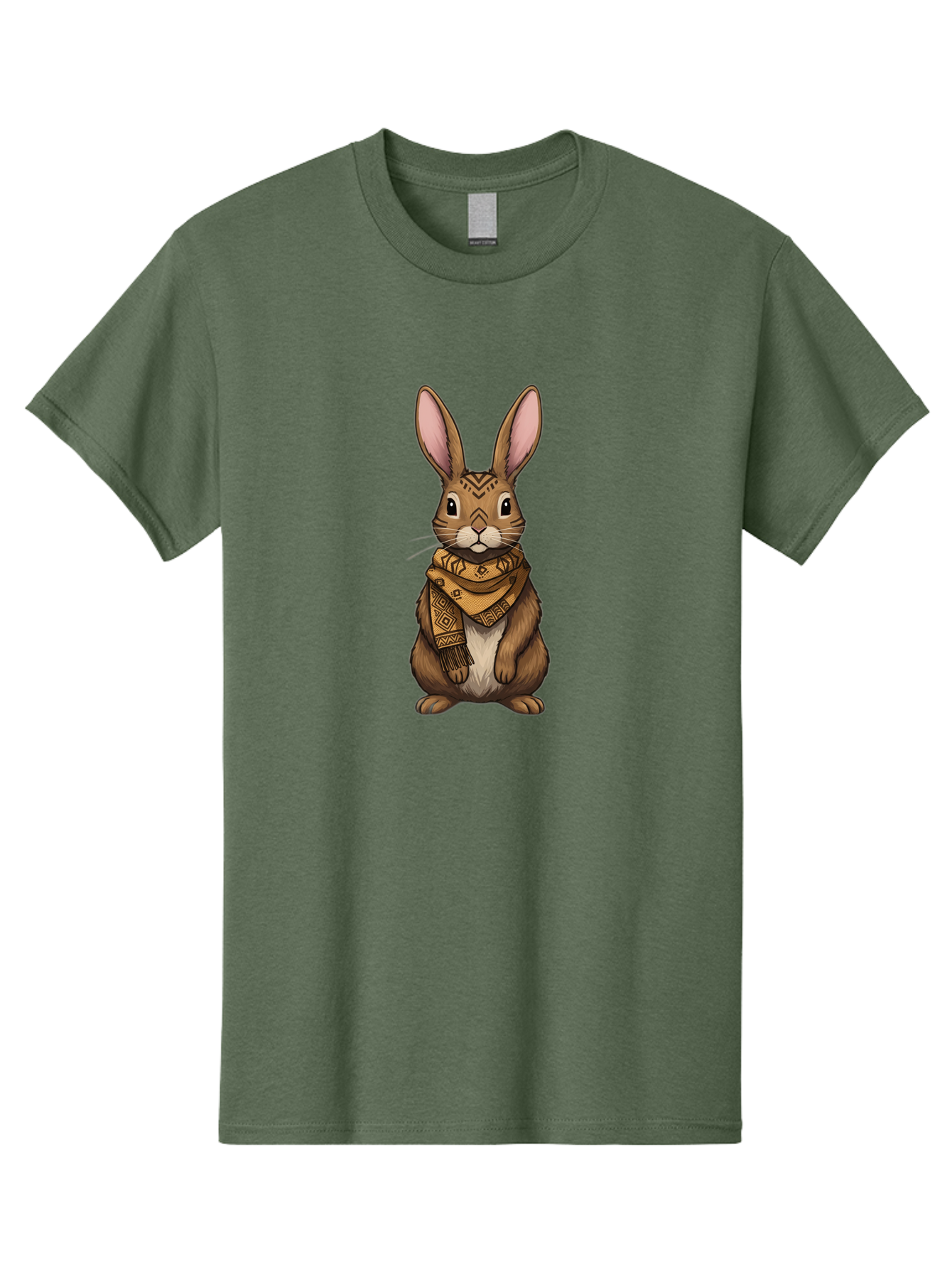 Rabbit-In-Scarf-1 Men'S Graphic Tee, 100% Cotton, Comfortable Casual Summer Wear, Machine Washable, Vintage Camera, Old Camera, Antique Camera, Black Camera, Classic Photography, Photography Equipment, Nostalgic Device, Film Camera, Camera Art Ban239 3