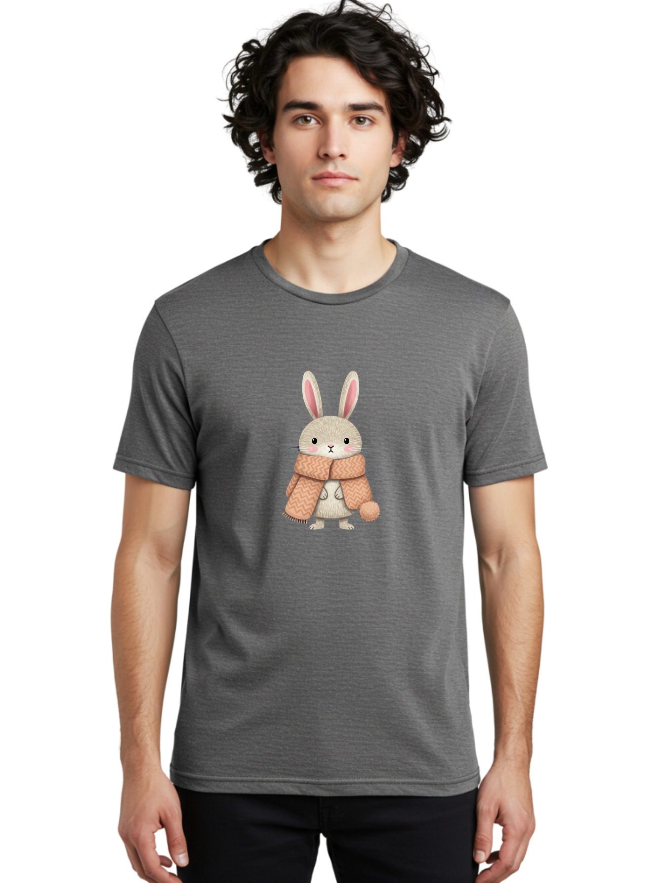 Rabbit-In-Scarf Men'S Graphic Tee, 100% Cotton, Comfortable Casual Summer Wear, Machine Washable, Vintage Camera, Old Camera, Antique Camera, Black Camera, Classic Photography, Photography Equipment, Nostalgic Device, Film Camera, Camera Art Ban240 16